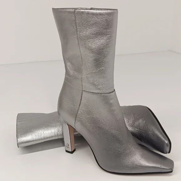 Jimmy Choo Jimmy Choo Merle 100 Metallic Leather Ankle Boots - EU36/US6 Size US 6 / IT 36 - 7 Thumbnail