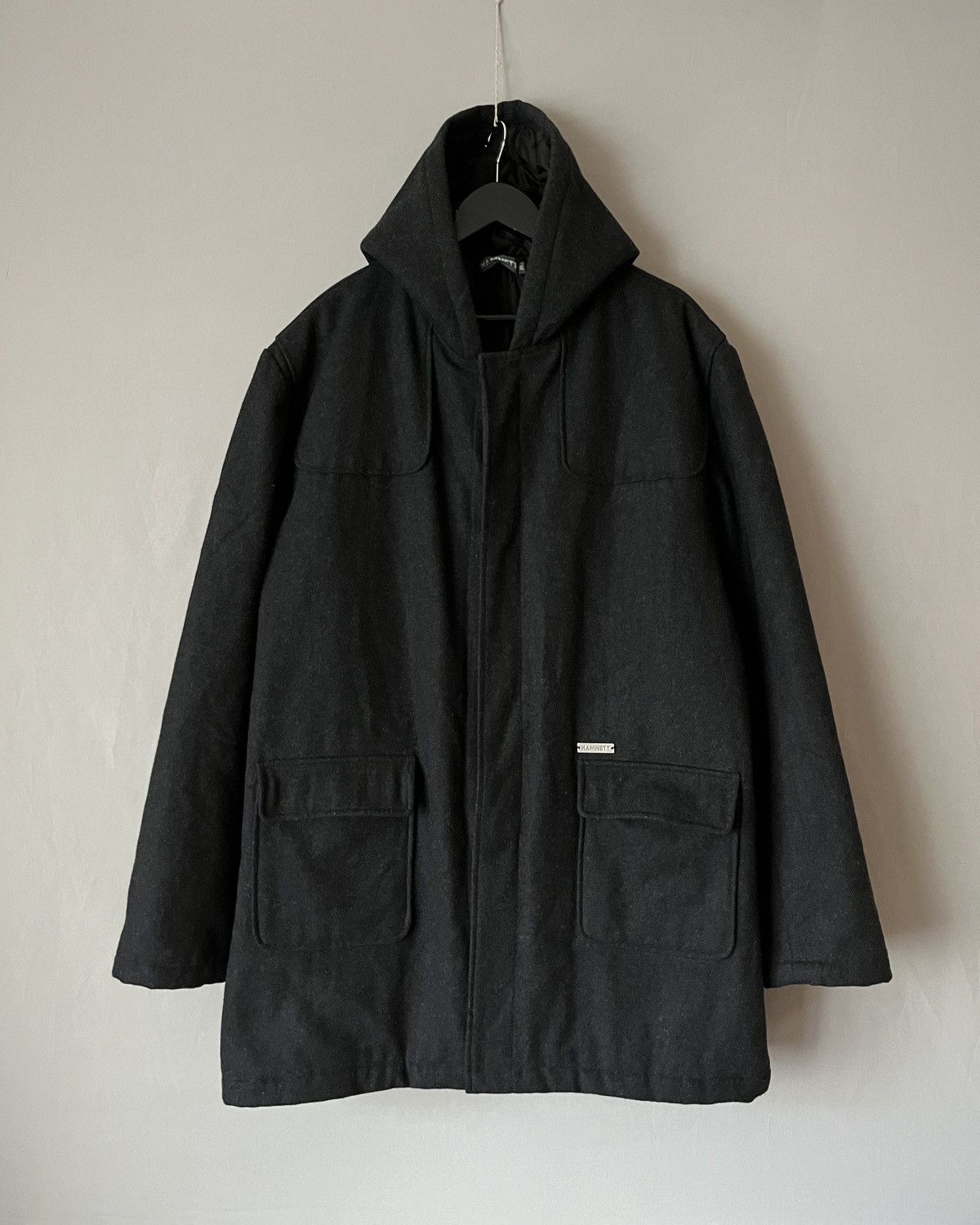 Katharine Hamnett London Katharine Hamnett Heavy Wool Gray Overcoat Duffle Coat Size US XL / EU 56 / 4 - 3 Thumbnail