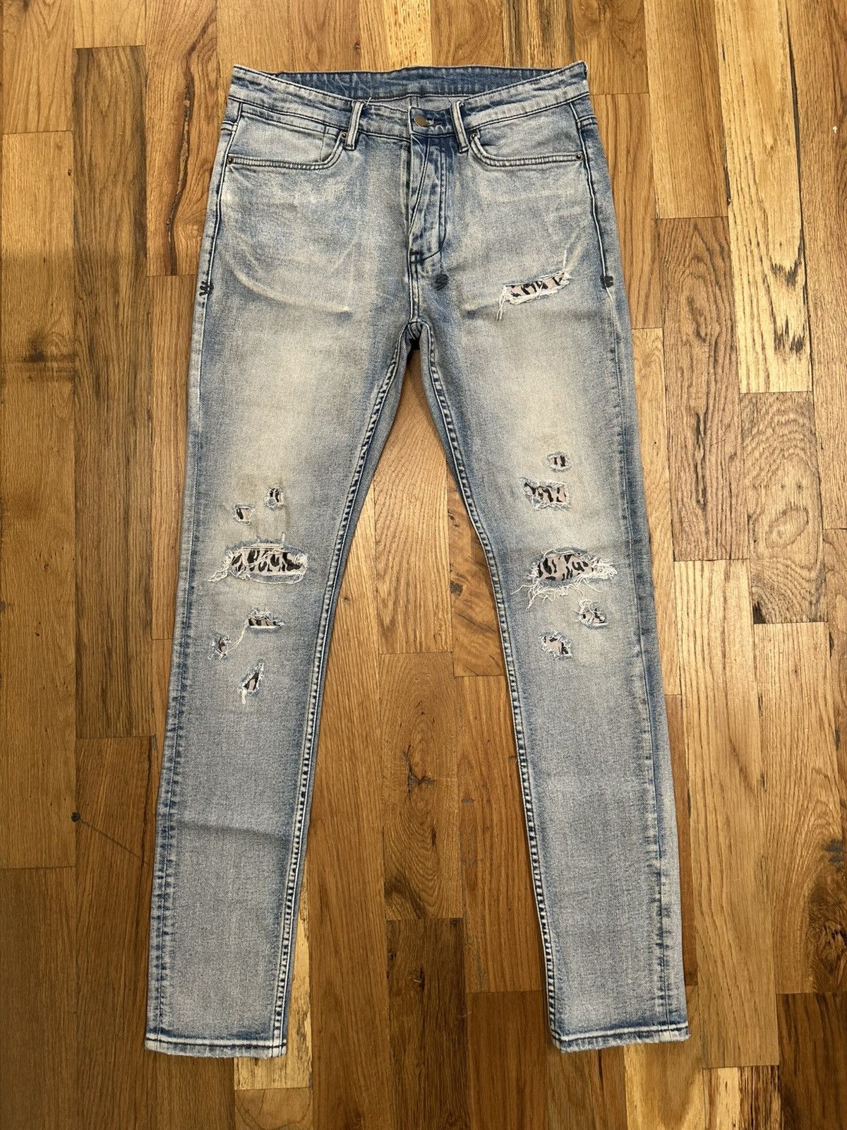 Ksubi Ksubi Cheetah Patch Blue Denim Jeans Size 32 Size US 32 / EU 48 - 1 Thumbnail