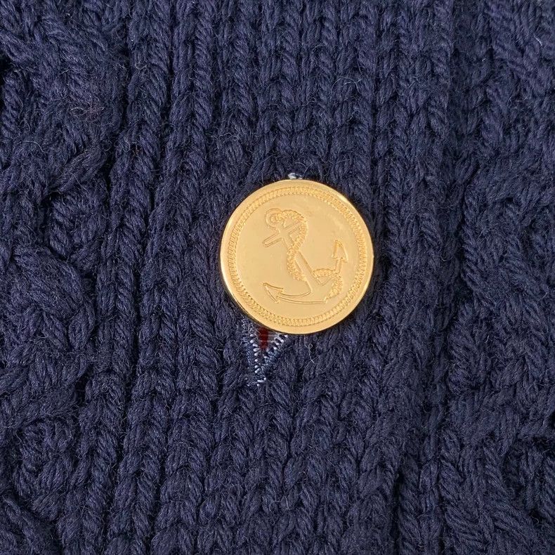 Thom Browne Thom Browne Dark blue back striped wool knitted cardigan ja Size US XS / EU 42 / 0 - 6 Thumbnail