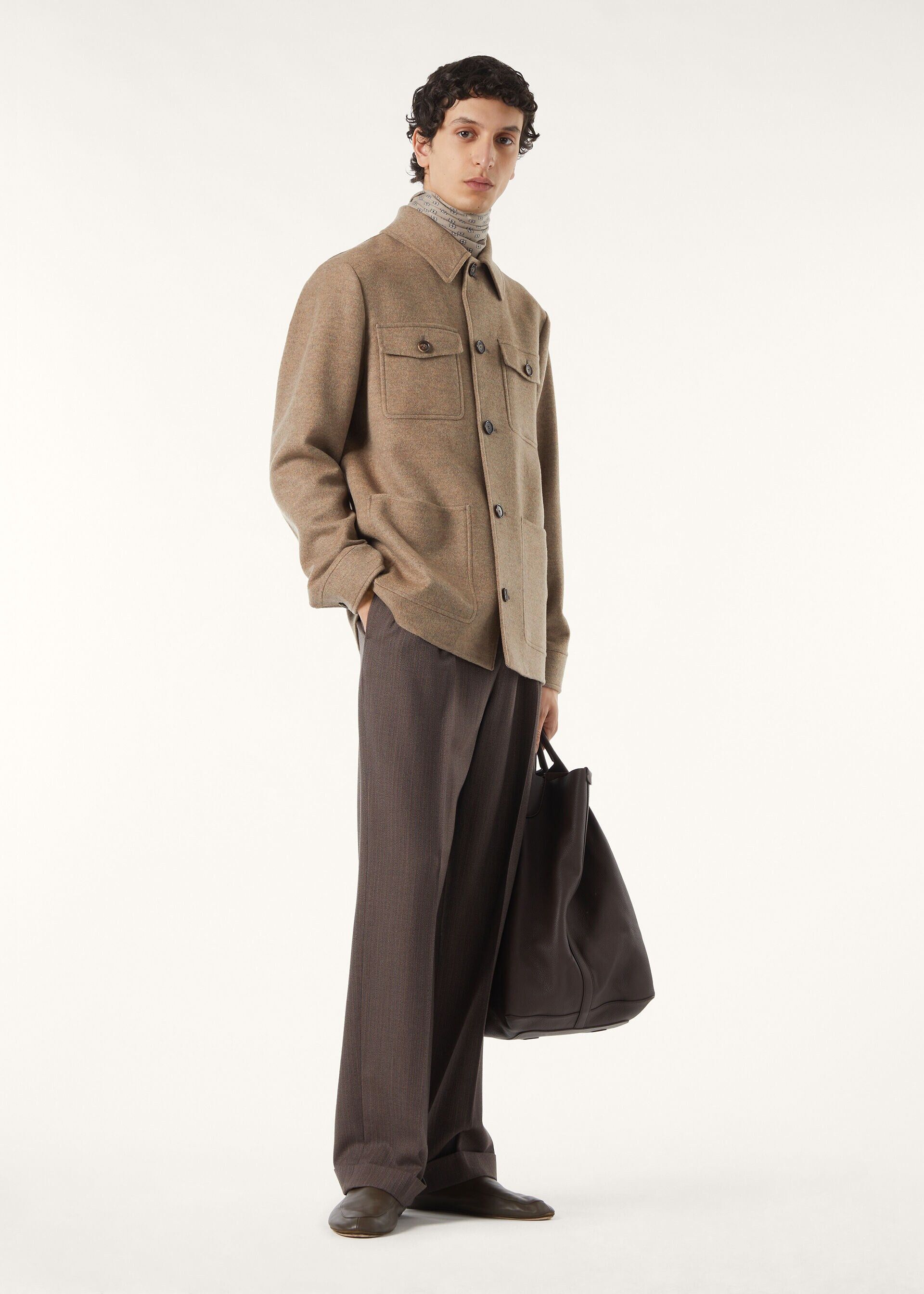 Loro Piana os11x0326 FRM0764 Devis Jacket in Licorice Root Melange Size US S / EU 44-46 / 1 - 2 Thumbnail