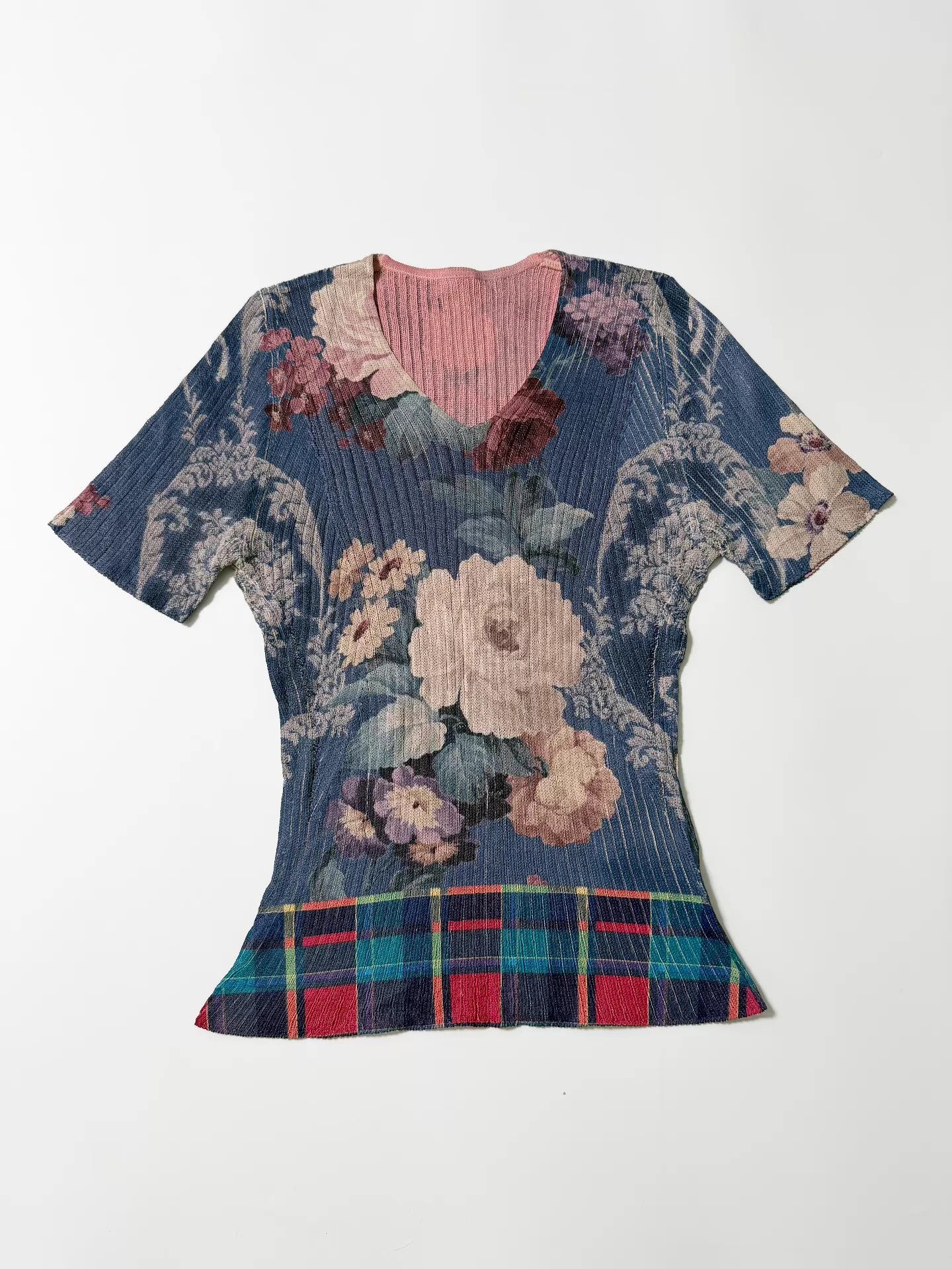 Other Yoshiki hishinuma 90s Pleated Floral Knit T Chk 3 Size L / US 10 / IT 46 - 1 Thumbnail