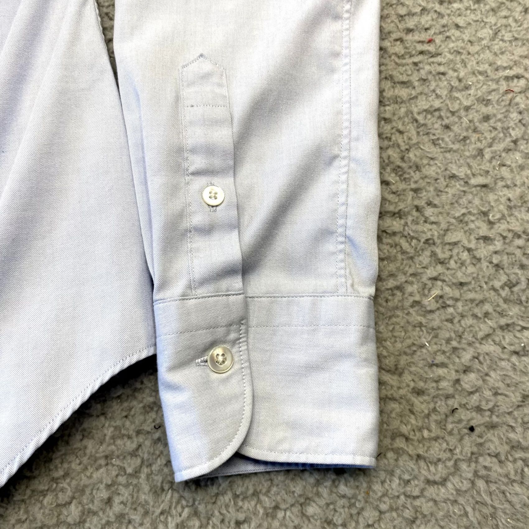 Kamakura Shirt Womens Medium 42 Blue Slim Traveler Button Up Blouse Manhattan, Women's — image 4 of 6