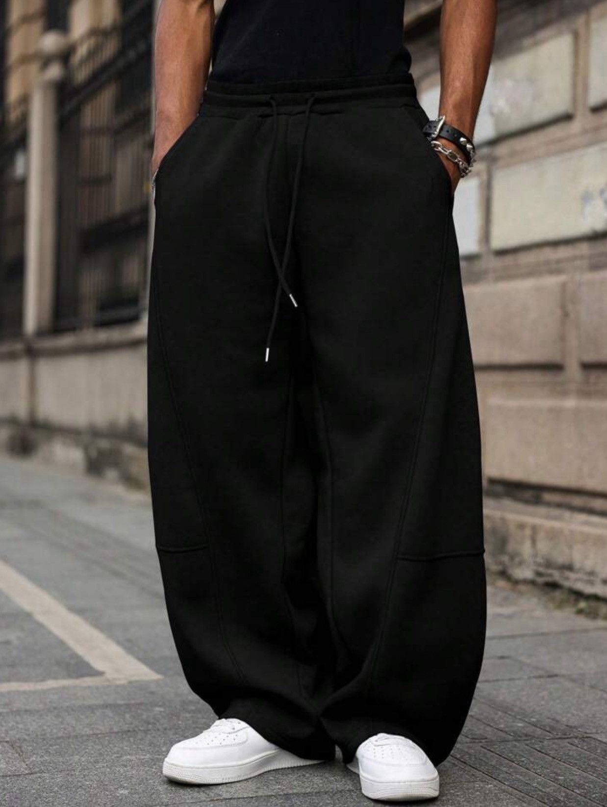 Japanese Brand Wide leg baggy sweatpants Size US 34 / EU 50 - 5 Thumbnail