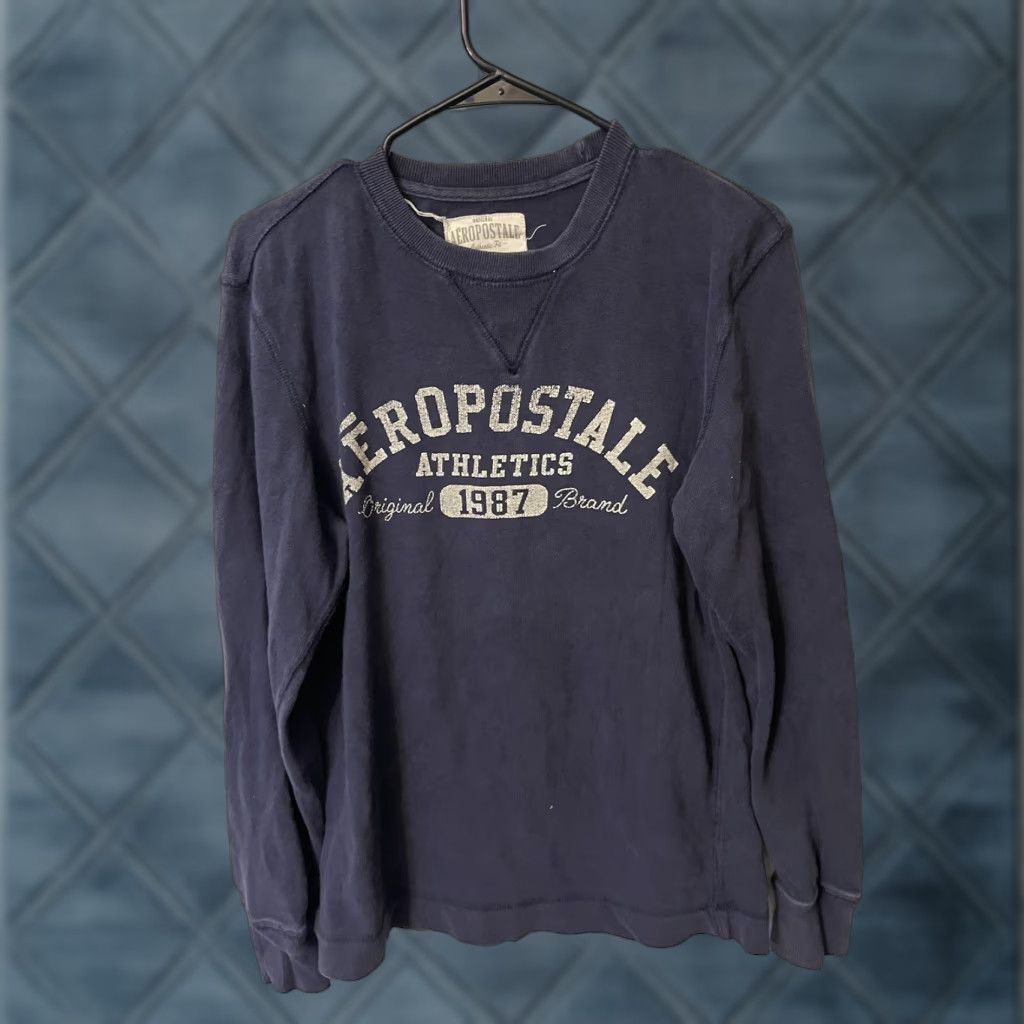 Aeropostale Aeropostale Sweatshirt Blue Adult S L/S Crew Neck Small Distressed Size US S / EU 44-46 / 1 - 1 Thumbnail