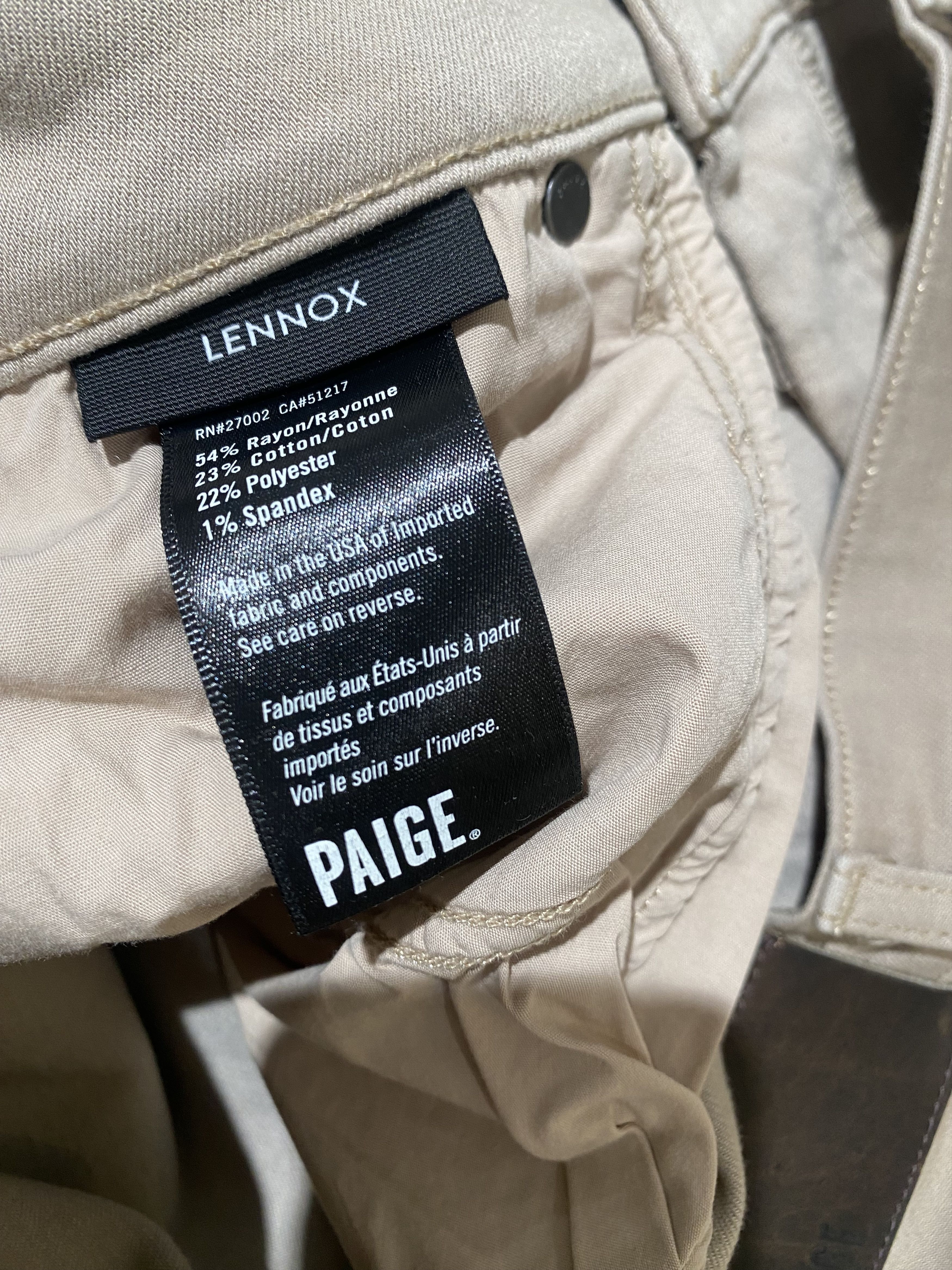 Paige Transcend Lennox 32” Slim Jean ‘Toasted Almond’ Size US 32 / EU 48 - 12 Thumbnail