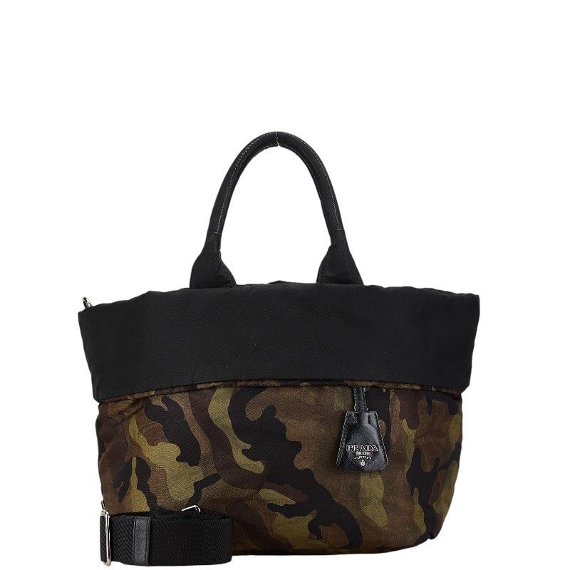 Prada Prada Prada Nylon Camouflage Reversible 2WAY Handbag Shoulder Bag Canvas Handbag BR4521 in Very Good Condition Size ONE SIZE - 1 Thumbnail
