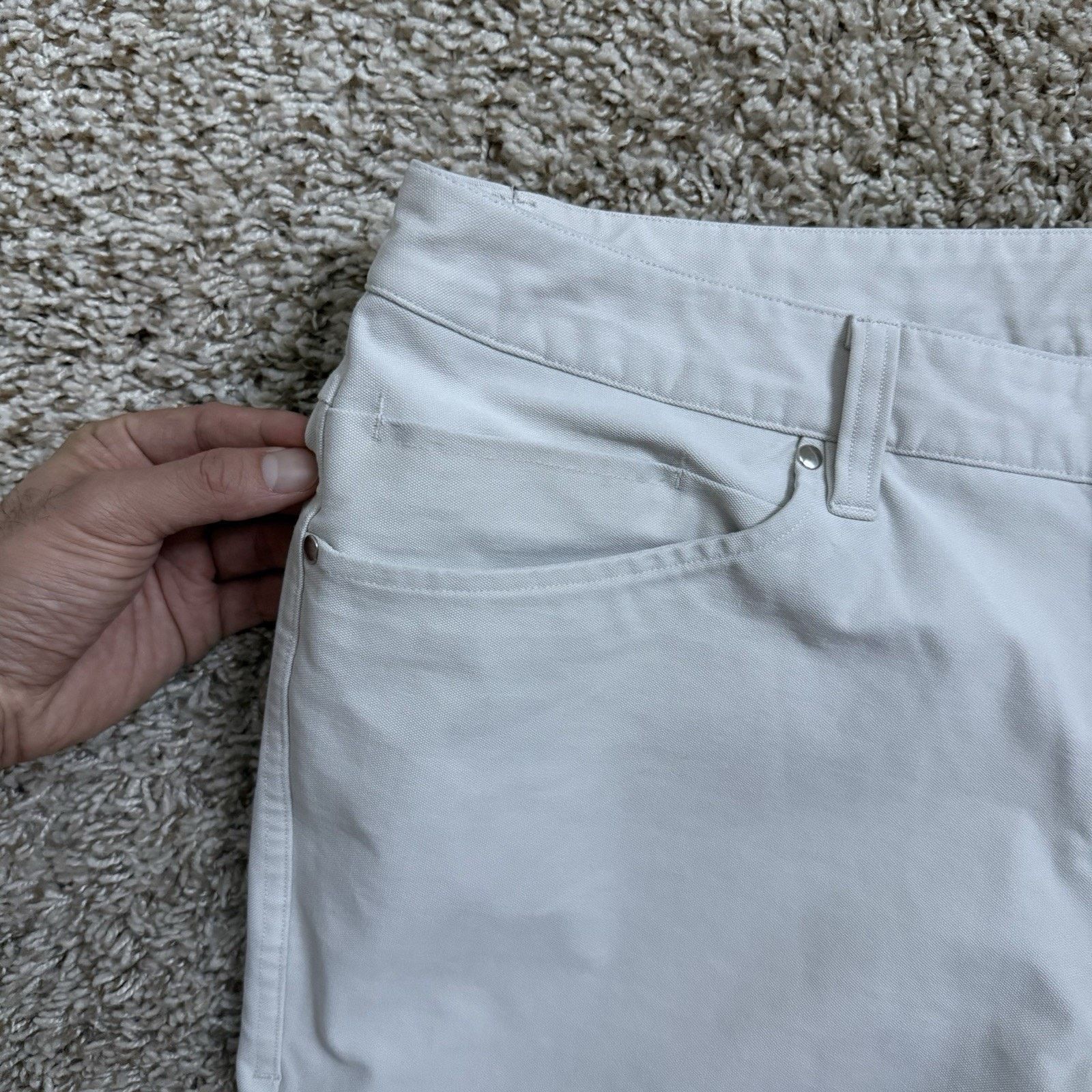 Lululemon LuluLemon 5 Pocket ABC Pants Athletic Cream Off White 34 Size US 34 / EU 50 - 5 Thumbnail