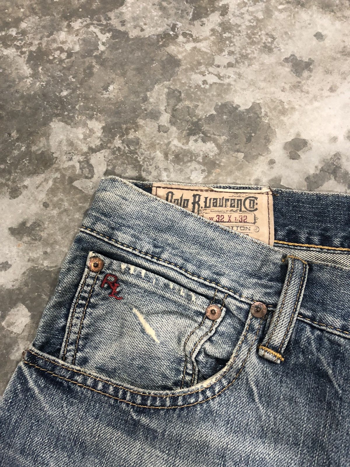 Polo Ralph Lauren × Vintage Vintage PRL Ralph Lauren RL Jeans Washedstone Size US 34 / EU 50 - 6 Thumbnail