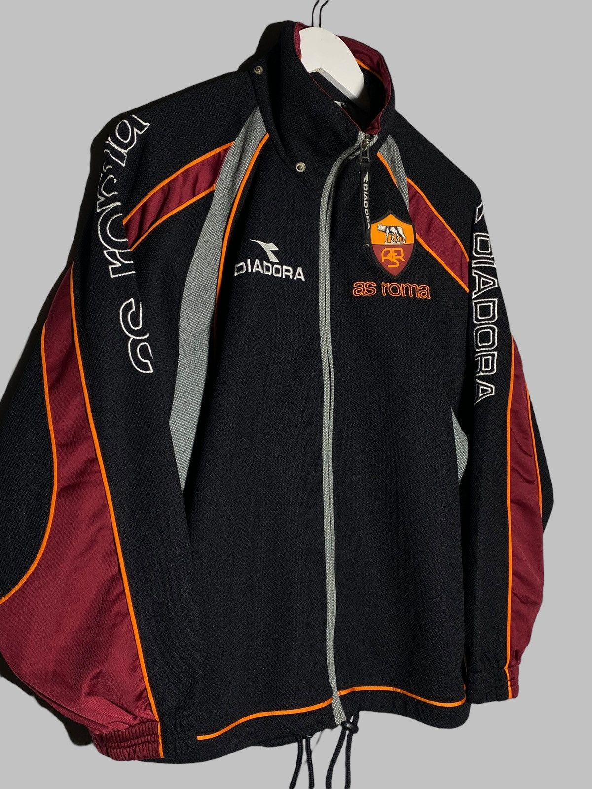Diadora × Vintage Vintage 90s AS Roma Diadora Full Zip Top Stylish Sportwear Size US S / EU 44-46 / 1 - 3 Thumbnail