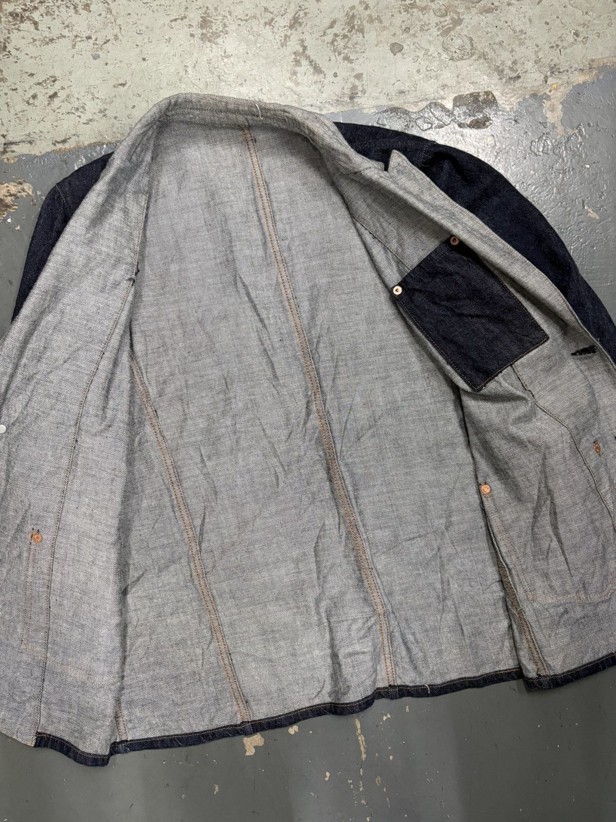 Japanese Brand Conners sewing factory(C.S.F) one piece of rock denim jacket Size US S / EU 44-46 / 1 - 8 Thumbnail