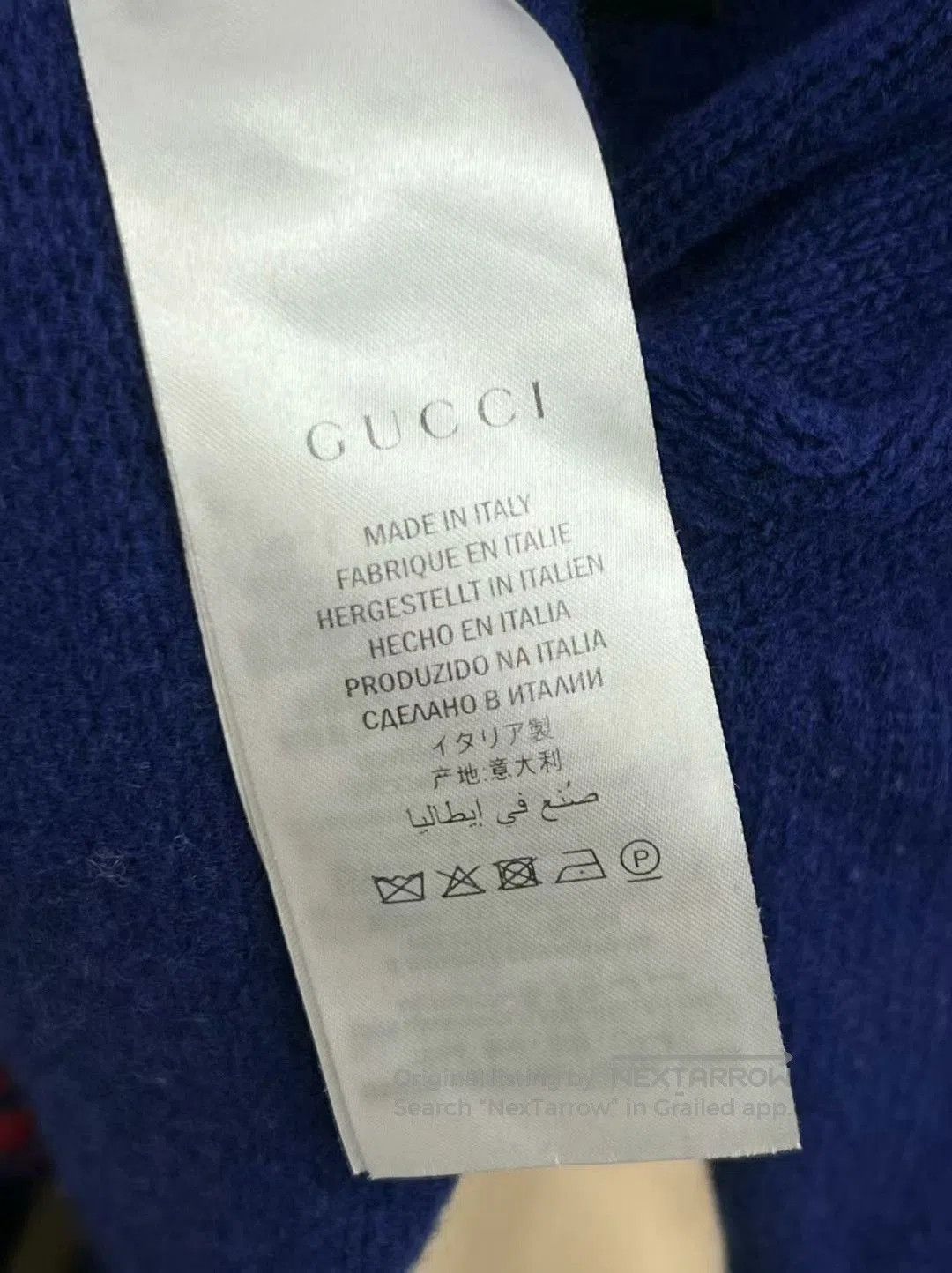 Gucci blue wool dog knit sweater 3XL size. Size US XXL / EU 58 / 5 - 7 Thumbnail
