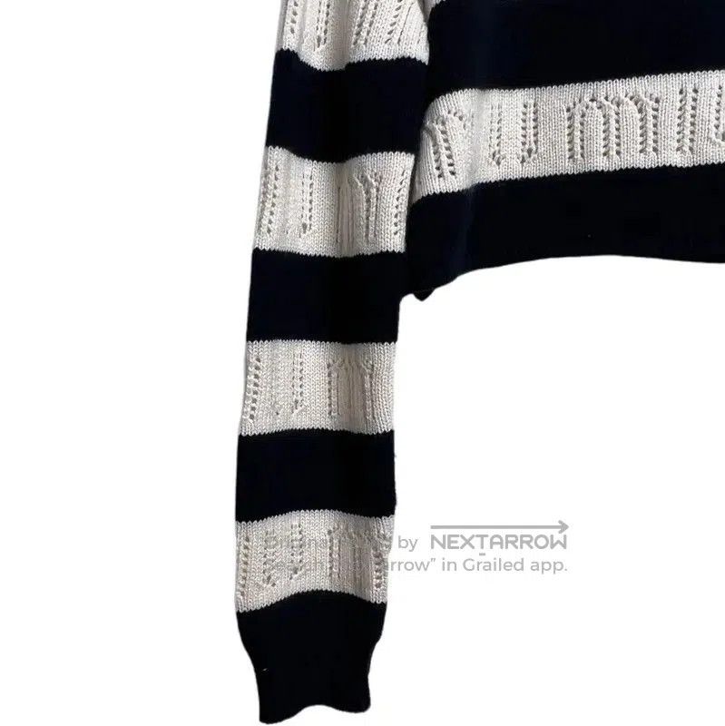 Miu Miu Miu Miu Striped Cashmere Blend Sweater . Size L / US 10 / IT 46 - 4 Thumbnail