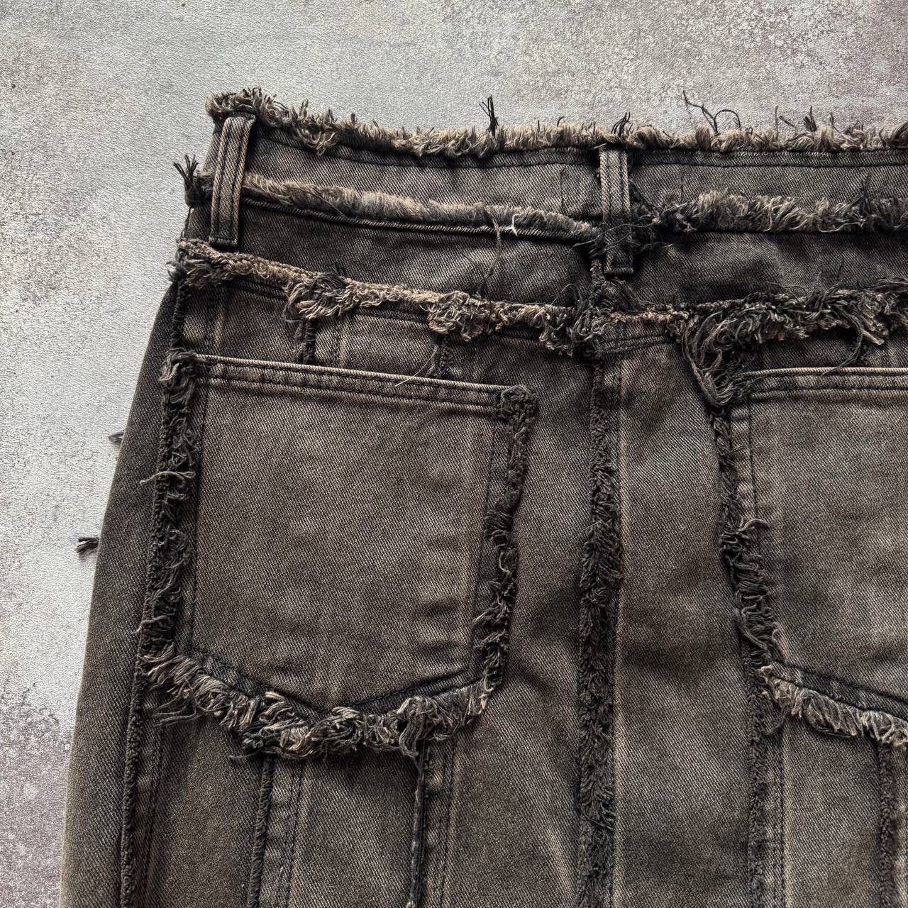 Hysteric Glamour × Japanese Brand Avant Garde Punk Y2K Gothic Faded Distressed Skirt Size 28" / US 6 / IT 42 - 6 Thumbnail