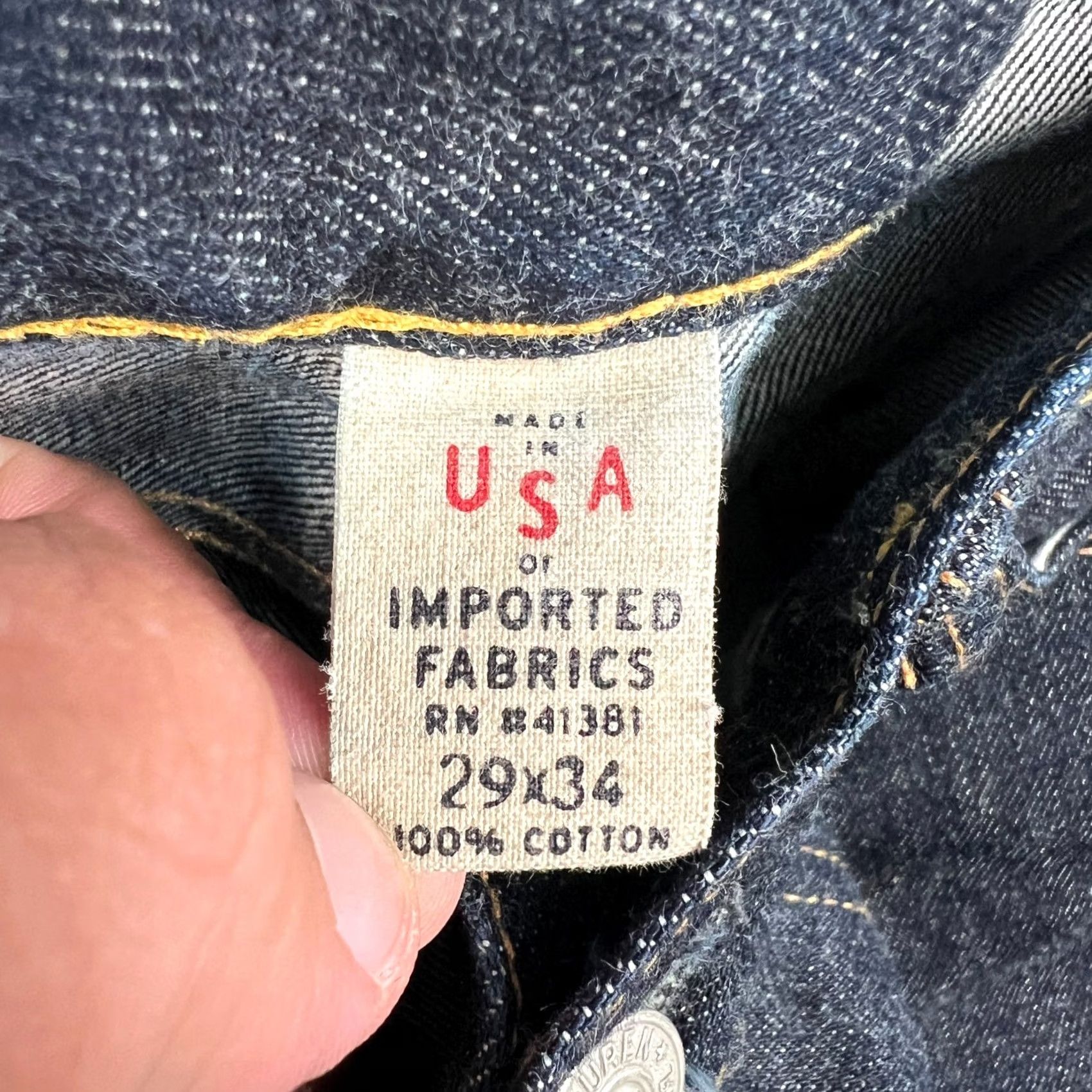 Doublet RRL Double RL Slim Fit Japan Selvedge Denim Jeans 29x34 Mens Blue USA Made Jeans Size US 29 - 4 Thumbnail