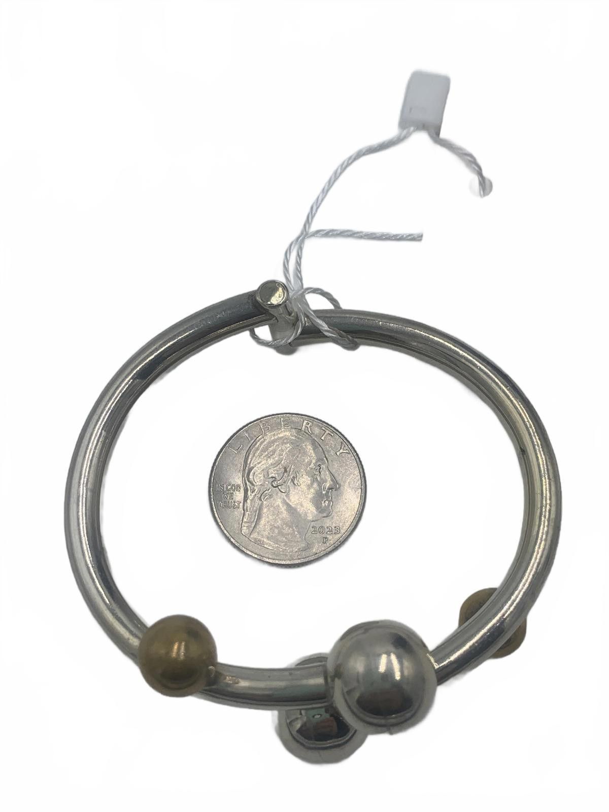 Other Taxco 925 Mexico Sterling Silver 27g Hinged Clamp Bracelet Size ONE SIZE - 3 Thumbnail