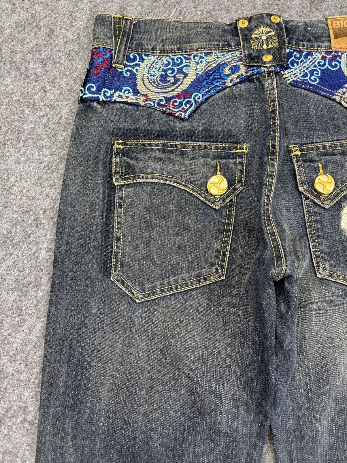 Japanese Brand 💥Archival💥Osaka Big Train Loose Distressed Denim F832 Size US 32 / EU 48 - 12 Thumbnail