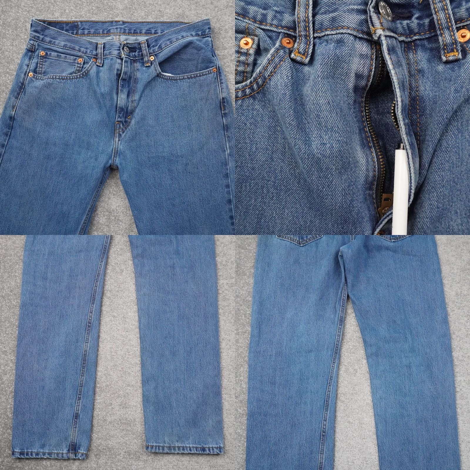 Levi's Levi's 505 Straight Leg Mens 34x34 Medium Wash Blue Denim Jeans Size US 34 / EU 50 - 8 Thumbnail