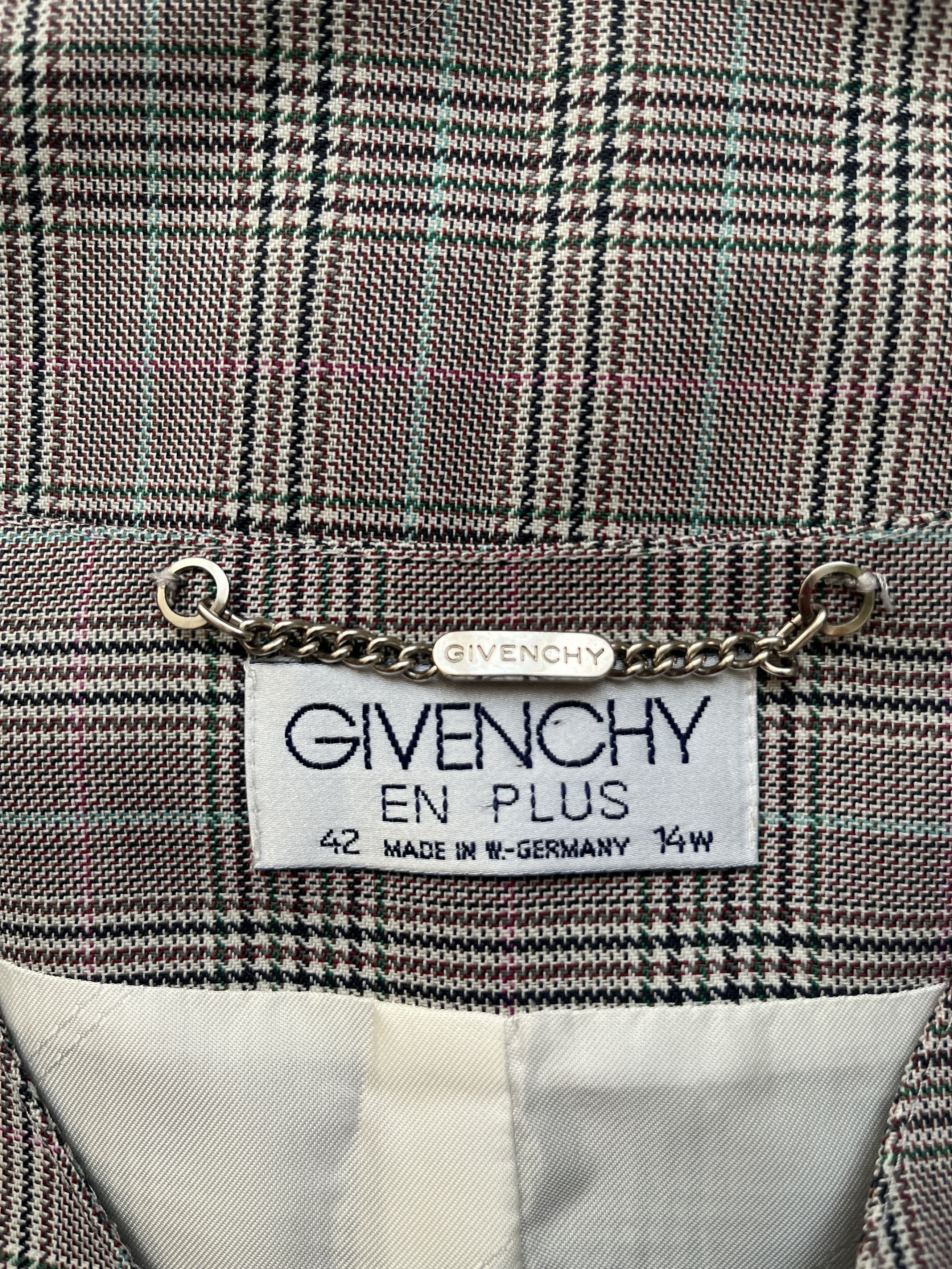 Givenchy ⚡️QUICK SALE⚡️1980's Givenchy en Plus Beige/Green Jacket Size L / US 10 / IT 46 - 3 Thumbnail