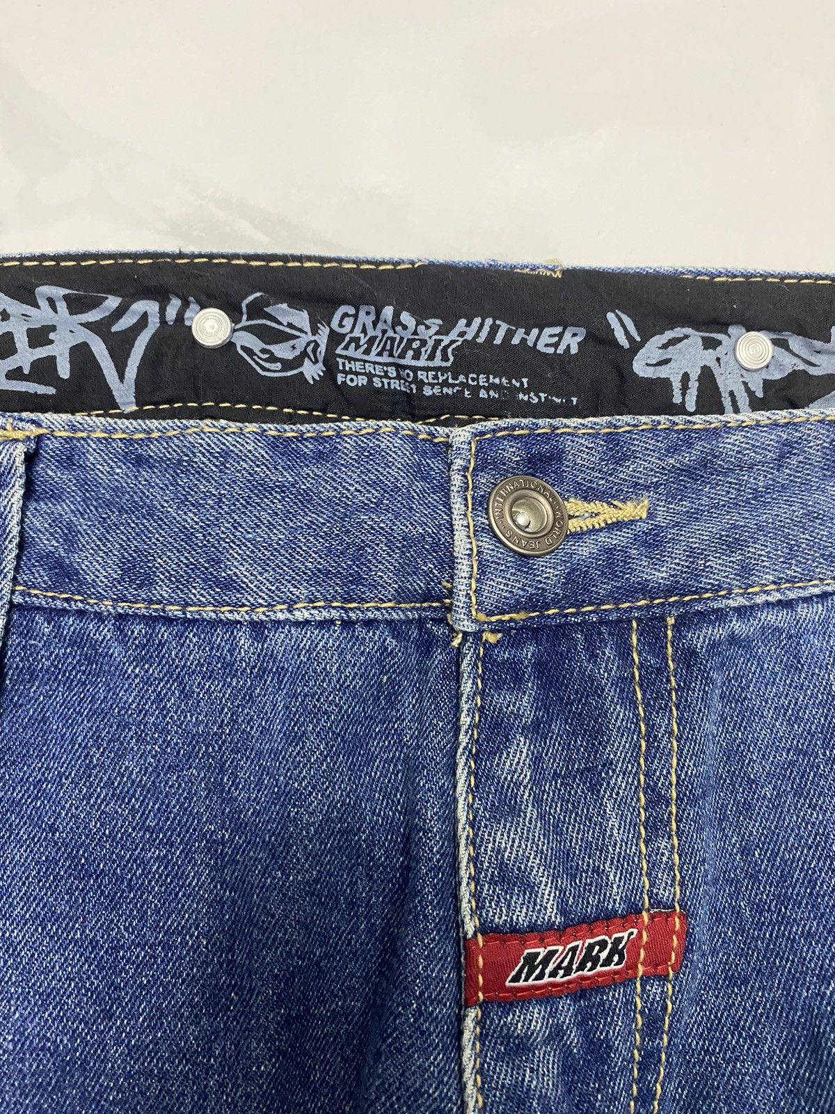JNCO VINTAGE MARK GRASSHITHER STREETWEAR BAGGY DENIM CARGO JEANS Size US 40 / EU 56 - 9 Thumbnail