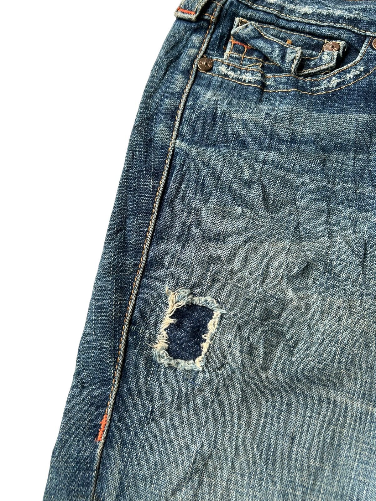 True Religion True Religion Flare Distressed Denim Made in Usa ☠️ Size US 34 / EU 50 - 3 Thumbnail