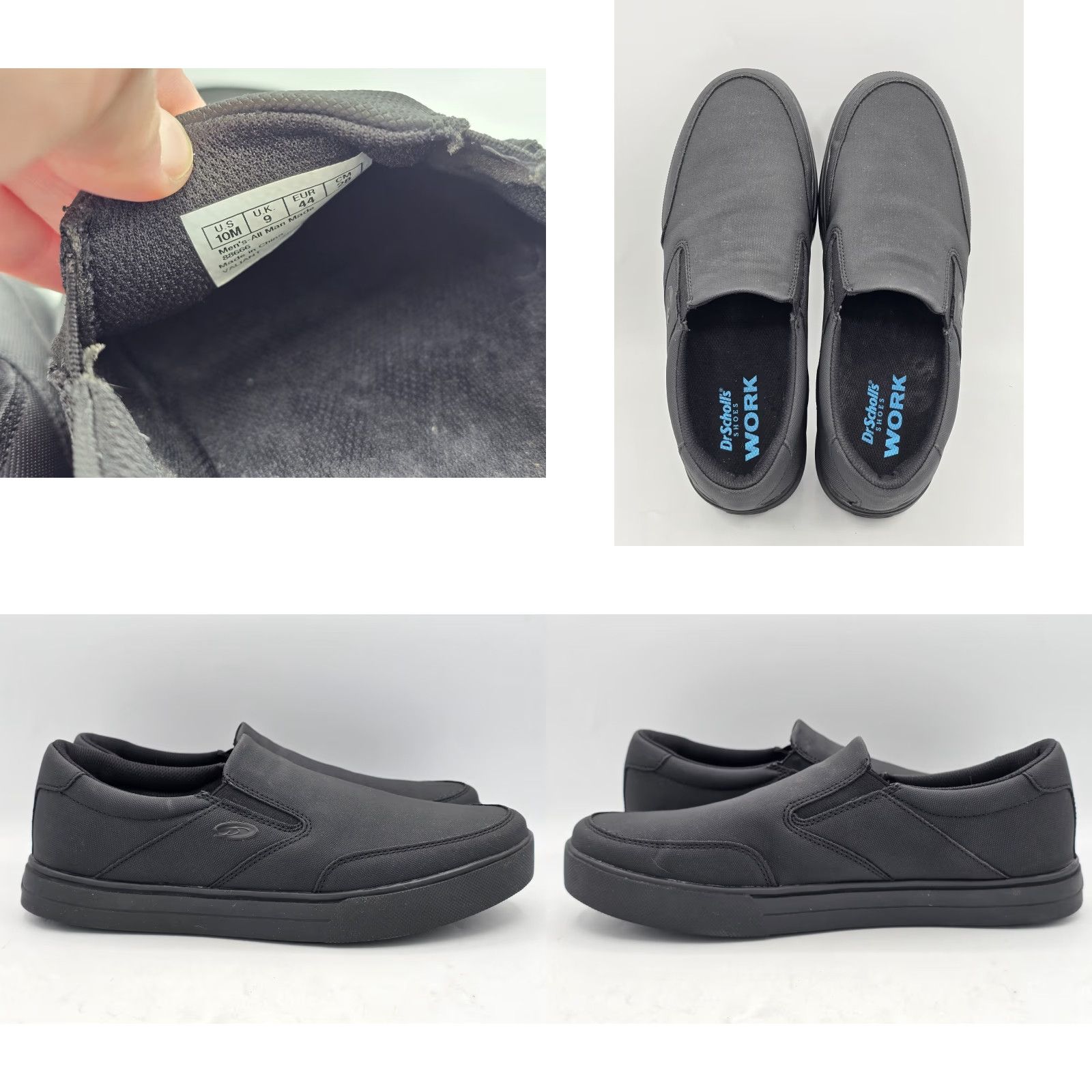 Scholl Dr. Scholl's Valiant Slip-Resistant Sneaker Black Slip On Work - Sz 10 M Men's Shoes Size US 10 / EU 43 - 8 Thumbnail