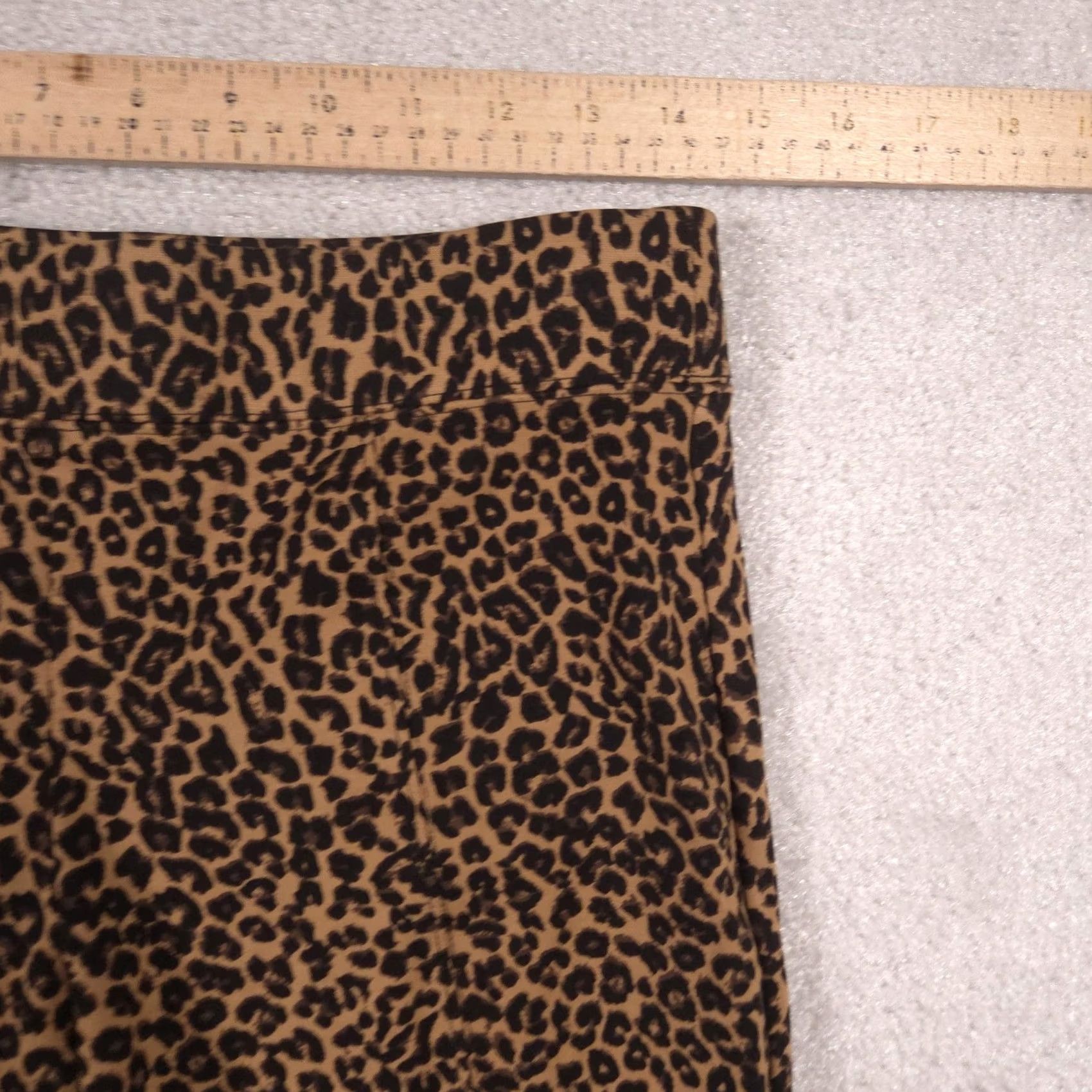 Old Navy Old Navy Stevie Leggings Womens M Brown Leopard Mid Rise Ankle Stretch Pants Size 32" / US 10 / IT 46 - 4 Thumbnail