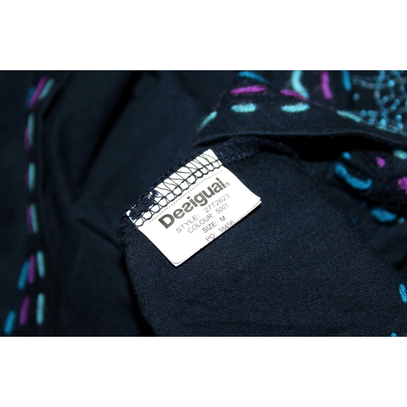 Desigual Desigual womens dress Dark Blue M Tunic/Smock Midi Multicoloured Size M / US 6-8 / IT 42-44 - 7 Thumbnail