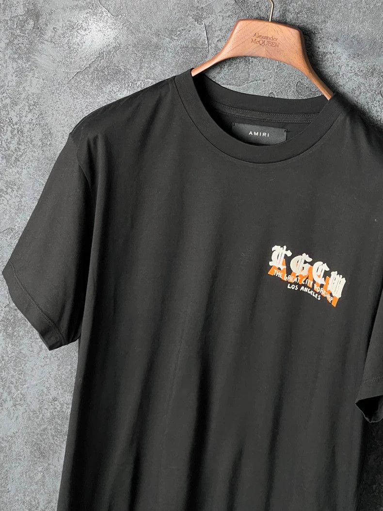 Amiri Black Letter Printed Cotton T-Shirt