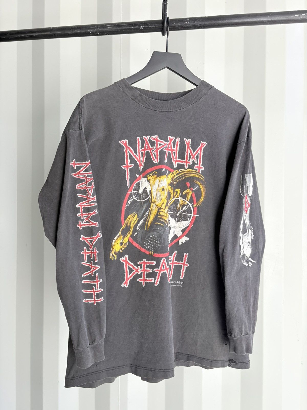 Band Tees Vintage Napalm Death Shirt Faded Distressed GRUNGE Size US XL / EU 56 / 4 - 1 Thumbnail