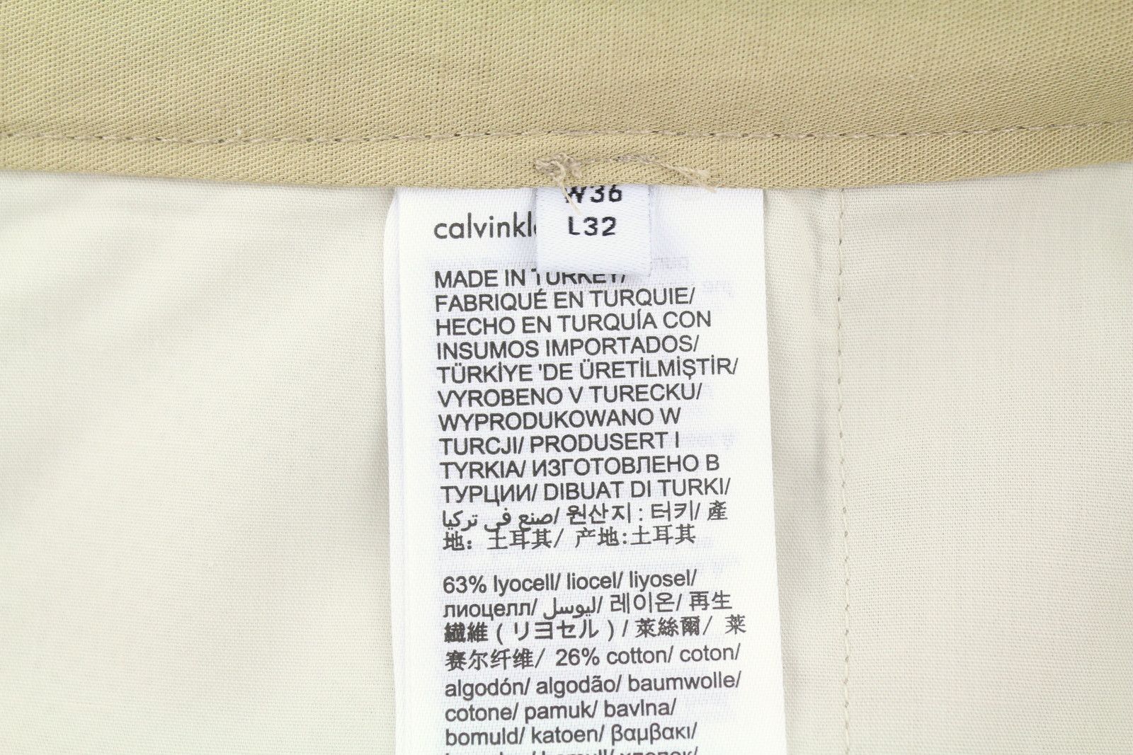 Calvin Klein PIECE DYED TENCEL W36/L32 Relaxed Trousers 87460 Size US 36 / EU 52 - 9 Thumbnail