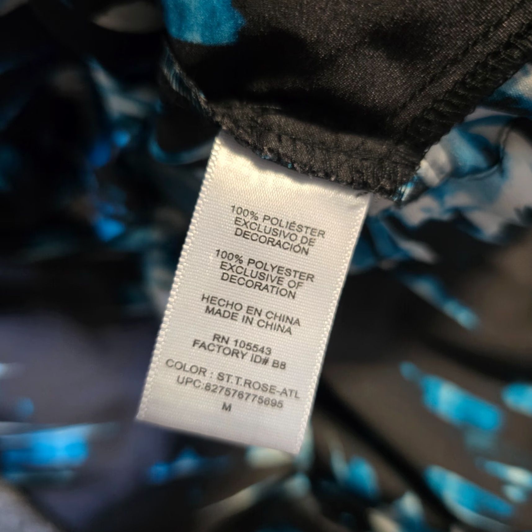 Vintage Derek Lam Dress Womens Medium Blue Abstract Floral Sheath V-Neck Cocktail Pencil Dress Mens? Size M / US 6-8 / IT 42-44 - 7 Thumbnail