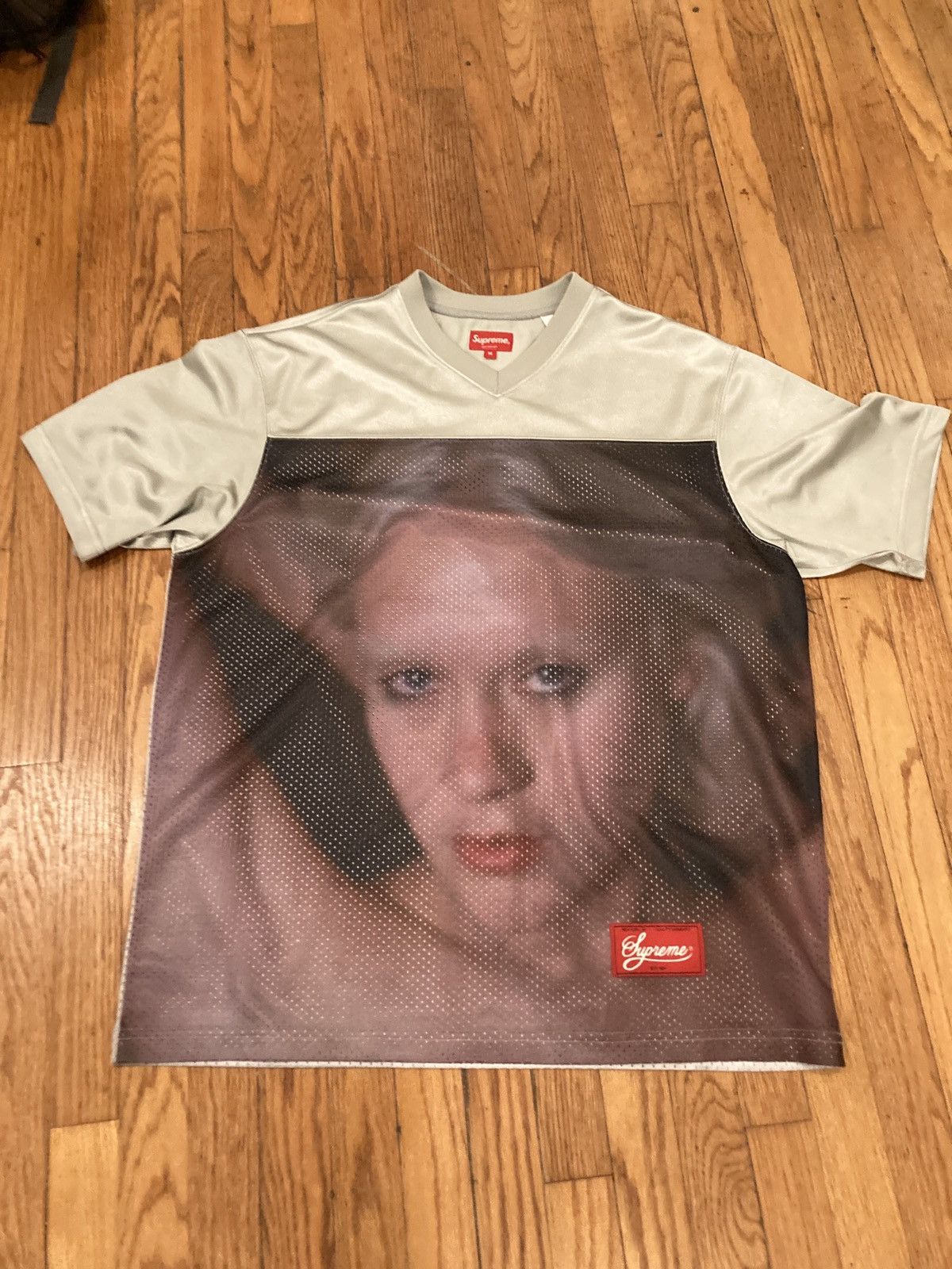 image of Supreme Gummo Chloe Sevigny Jersey in Silver, Men's (Size Medium)