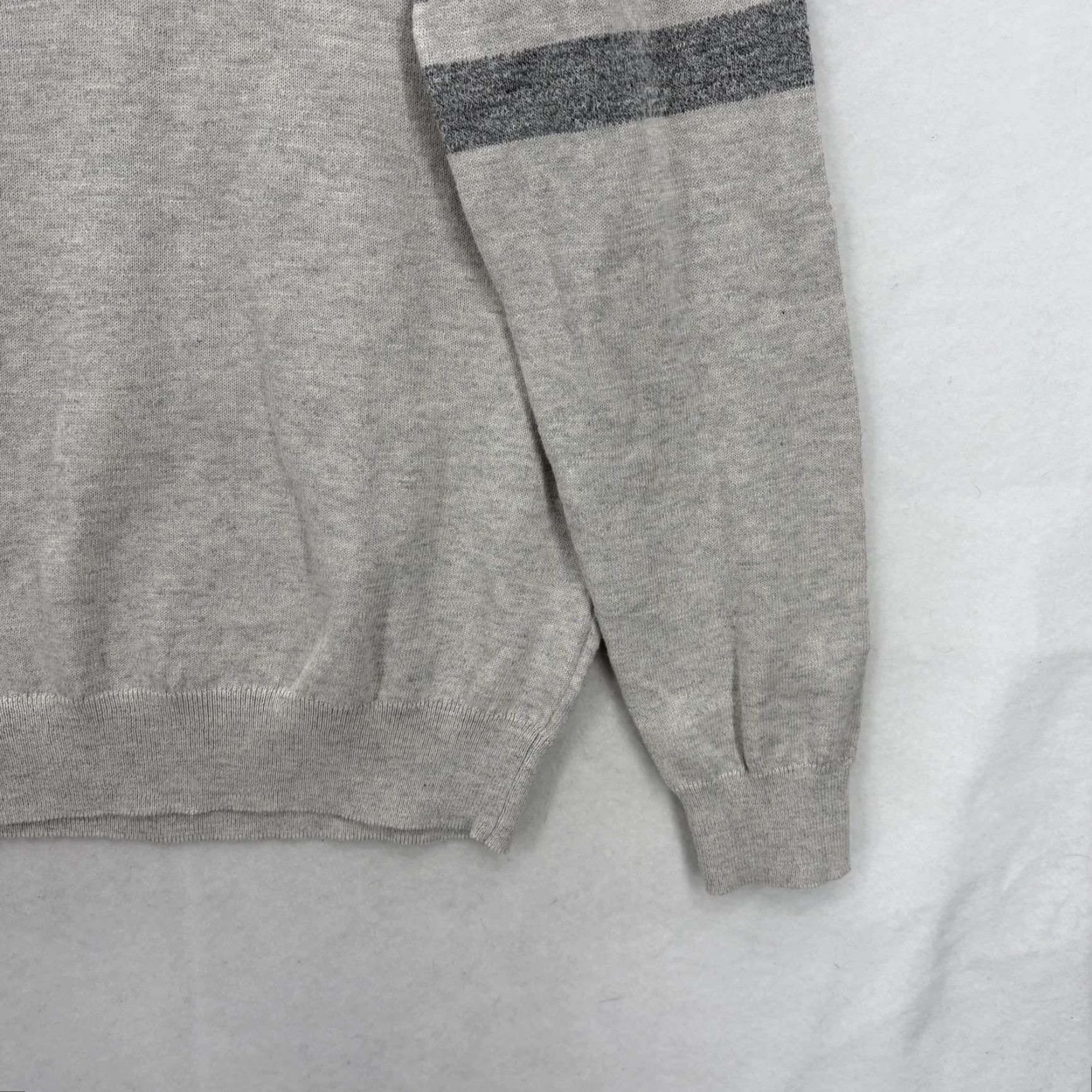 Vintage Sonoma Sweater Mens Large Gray Striped Crewneck Knit Pullover NWT Preppy Classic Casual Knitwear Size US L / EU 52-54 / 3 - 3 Thumbnail