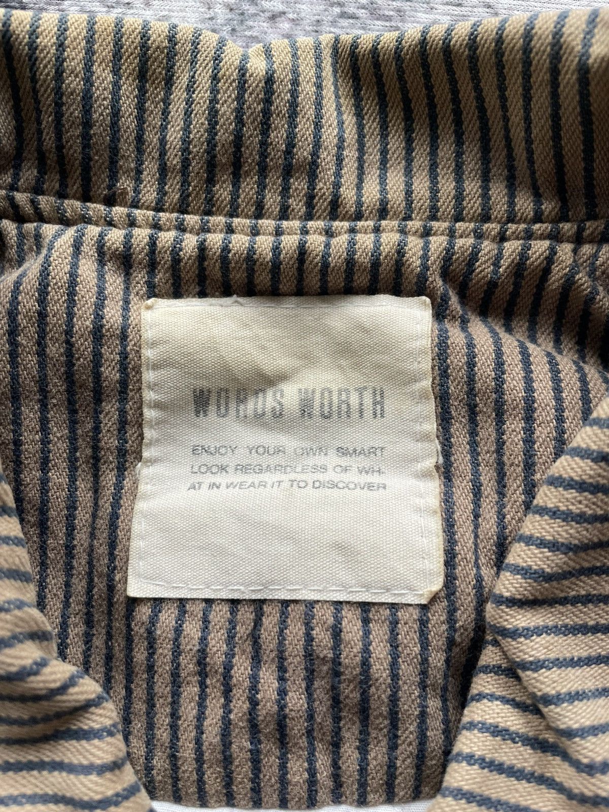 Japanese Brand Japanese Brand Words Worth Pinstriped Bomber Jacket Size US L / EU 52-54 / 3 - 8 Thumbnail