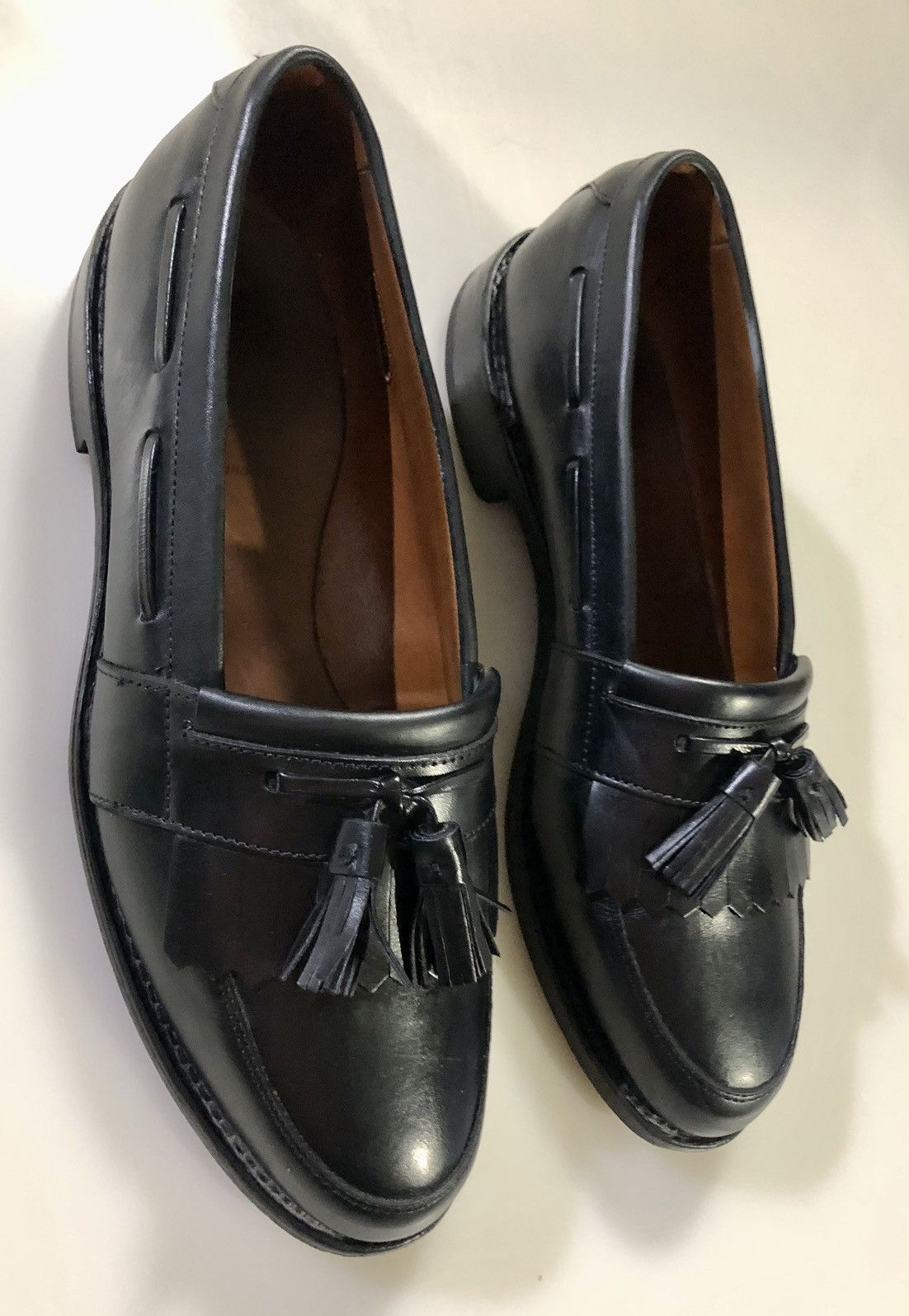Allen Edmonds AE 🇺🇸 black leather Alexandria kilt tasseled vamp 11 D Size US 11 / EU 44 - 3 Thumbnail