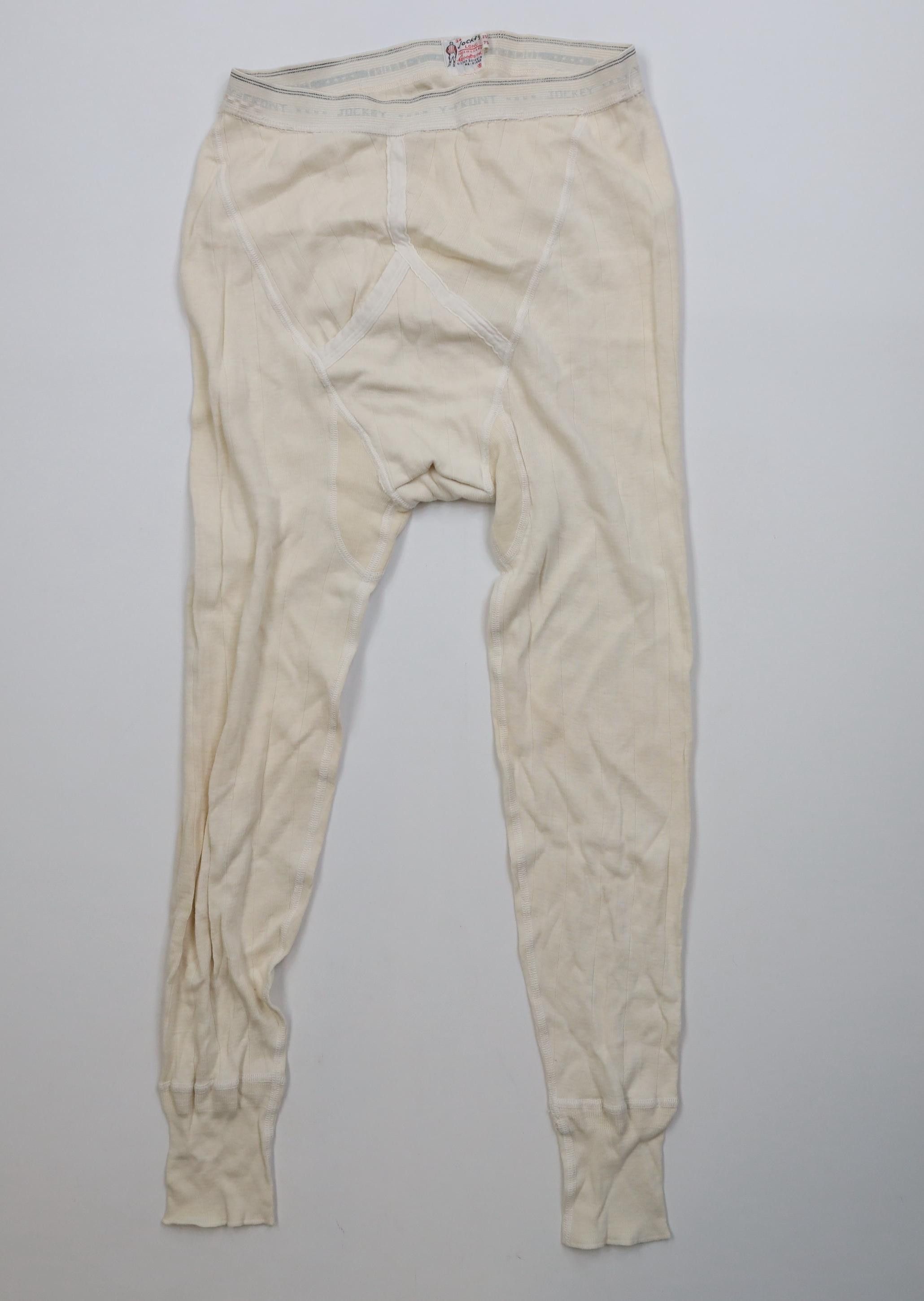 Jockey Vintage 40s Jockey Long Coopers Front Thermal Knit Pants USA Size US 34 / EU 50 - 1 Thumbnail
