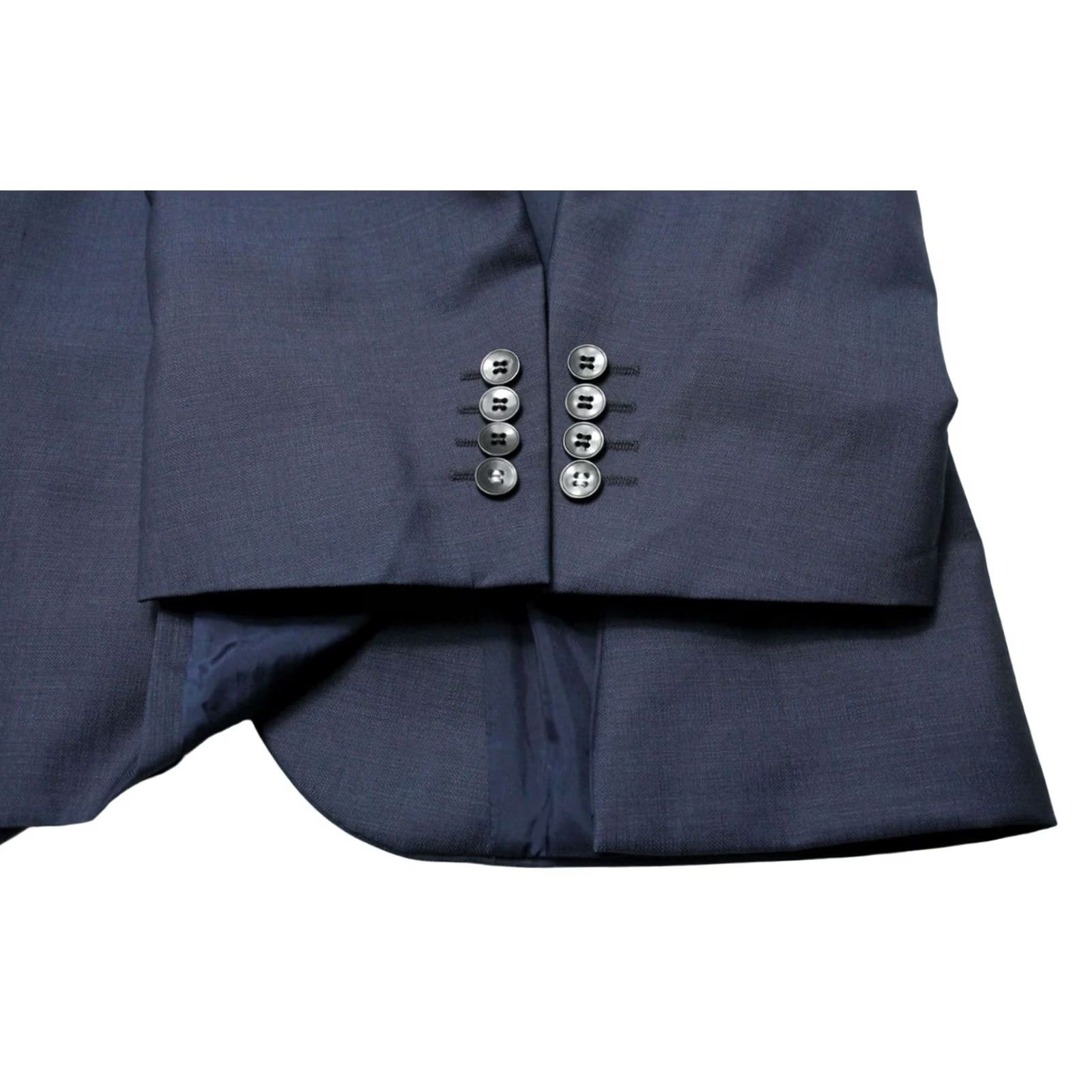 Vintage STRELLSON L-Rick Finest Super 100 Blazer Men's LARGE Wool Formal Single Breasted Blue Size 42R - 6 Thumbnail