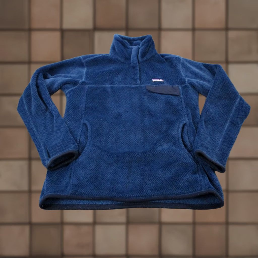 Patagonia Patagonia Jacket Women M Blue Polortec Snap T Fleece Fuzzy Outdoor 25442 Jacket Size M / US 6-8 / IT 42-44 - 1 Thumbnail