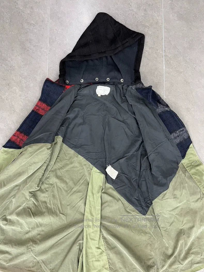 Greg Lauren Greg Lauren Red and Black Cashmere Mixed Spliced Coat Size US M / EU 48-50 / 2 - 6 Thumbnail