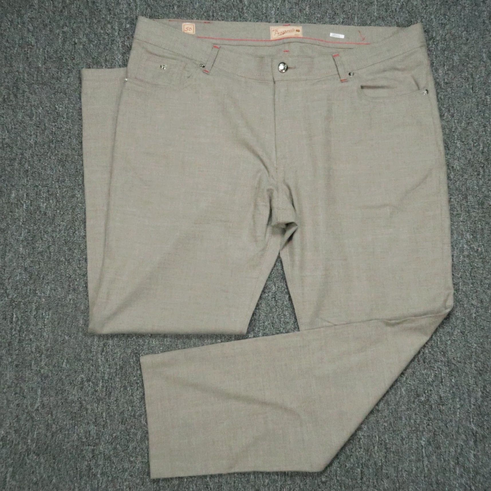 Vintage Marco Pescarolo Pants Men 40 Brown 5 Pocket Nerano M18 Cashmere Trouser 40x30 Size US 40 / EU 56 - 2 Thumbnail