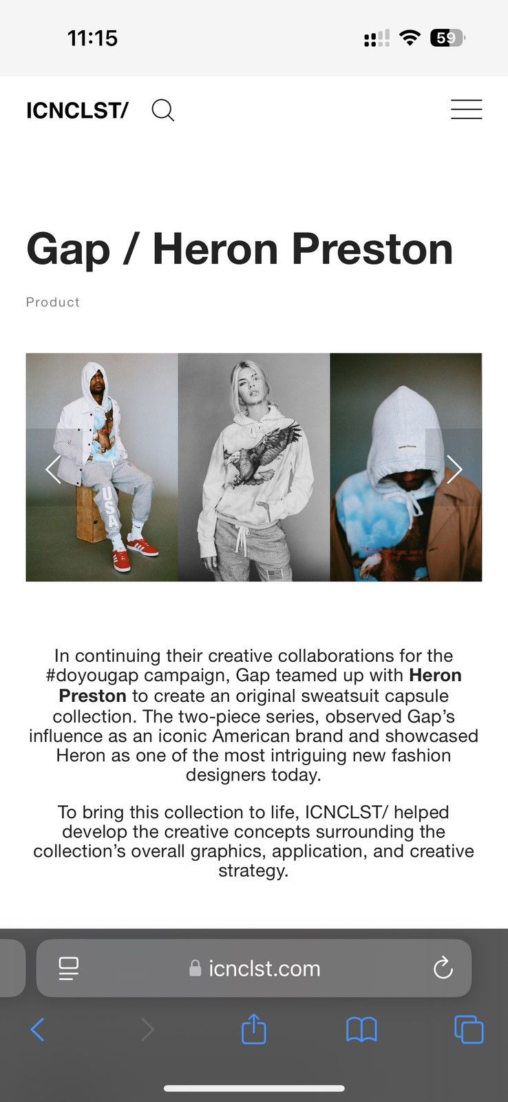 Gap HERON PRESTON x GAP - Handmade circa 2016 - RARE! Size US XL / EU 56 / 4 - 4 Thumbnail