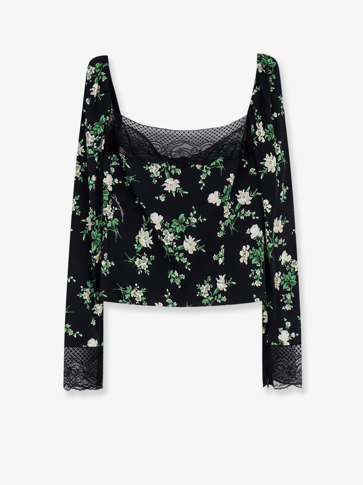 Dolce & Gabbana Silk Top With Floral Print Size M / US 6-8 / IT 42-44 - 1 Thumbnail