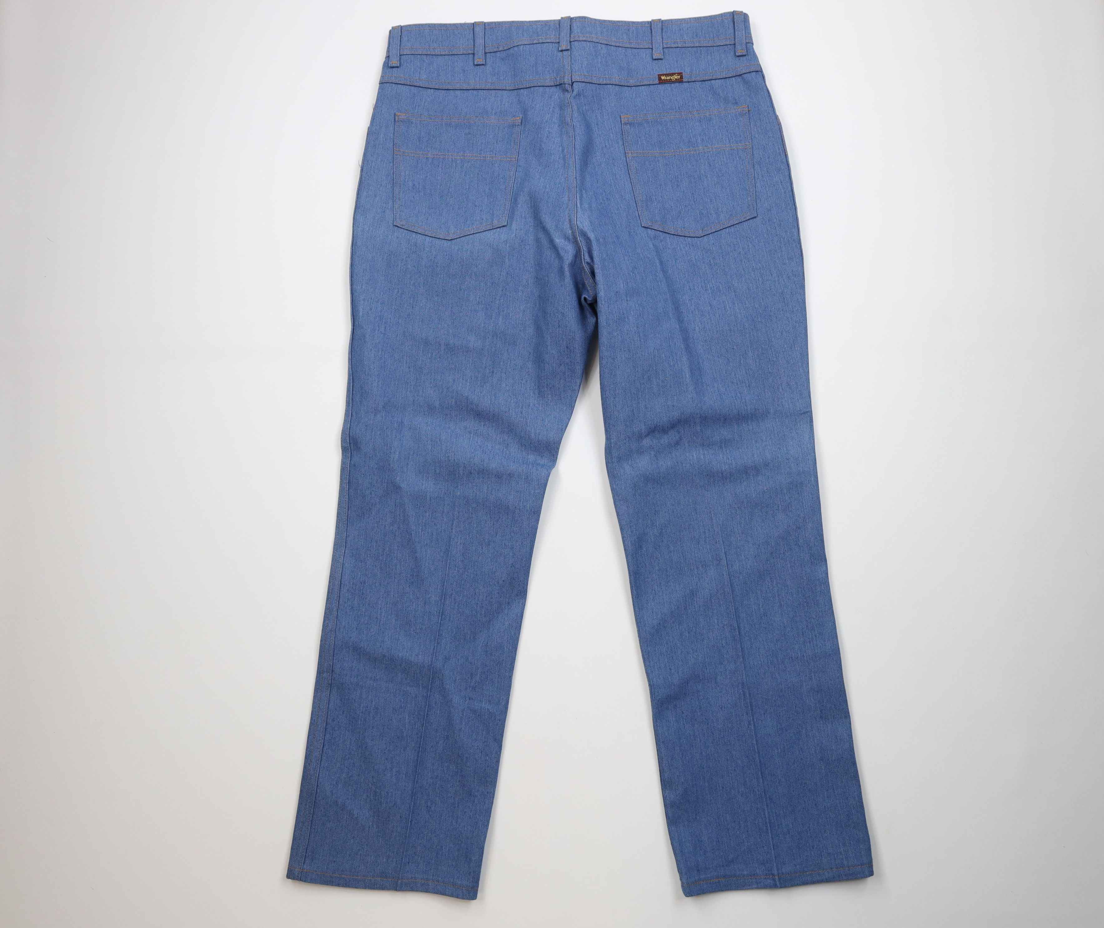 Wrangler Deadstock Vintage 90s Wrangler Flared Wide Leg Denim Jeans Size US 40 / EU 56 - 8 Thumbnail