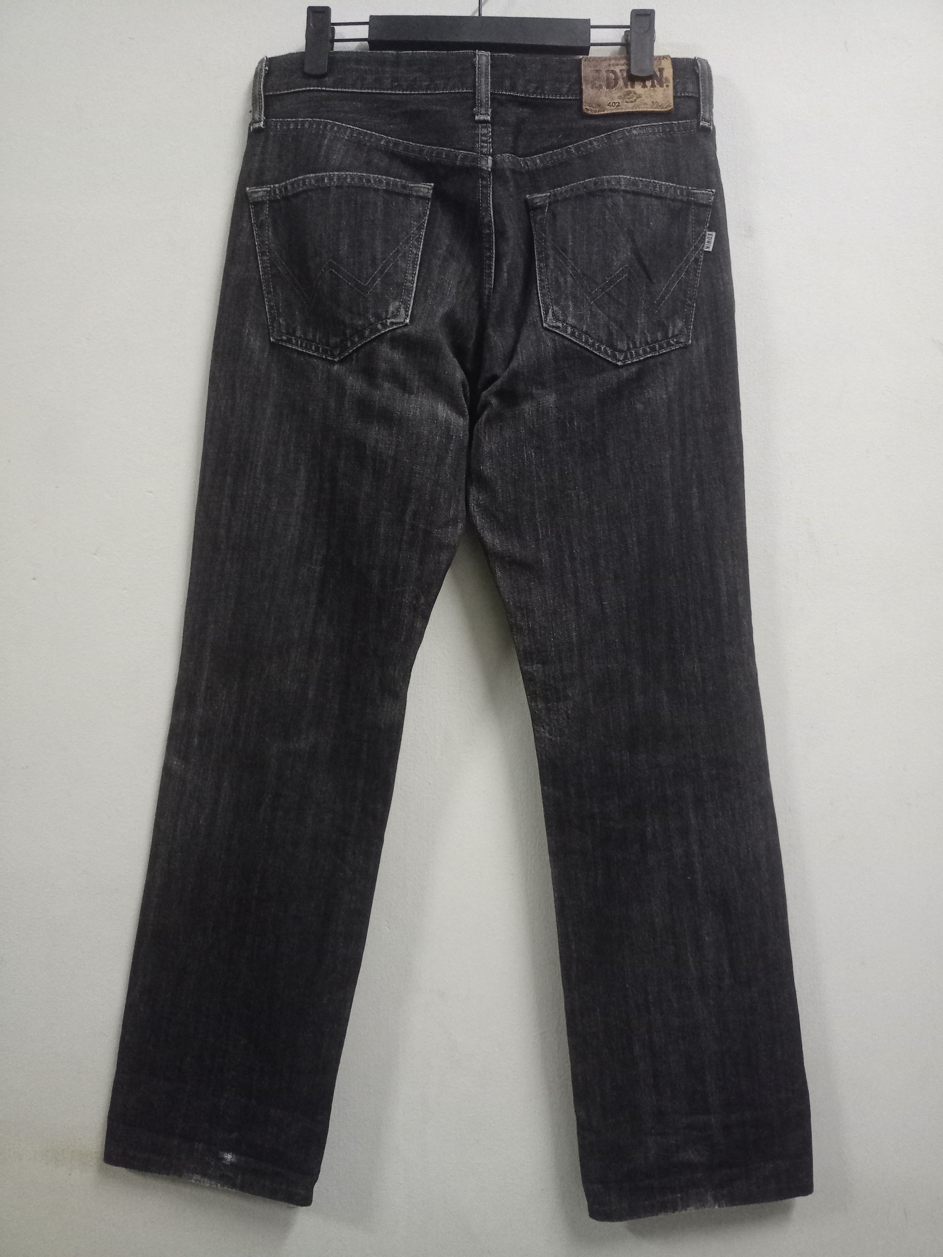 Edwin × Japanese Brand Vintage Japanese Edwin 402 Straight Leg Washed Black Jeans Size US 30 / EU 46 - 2 Thumbnail