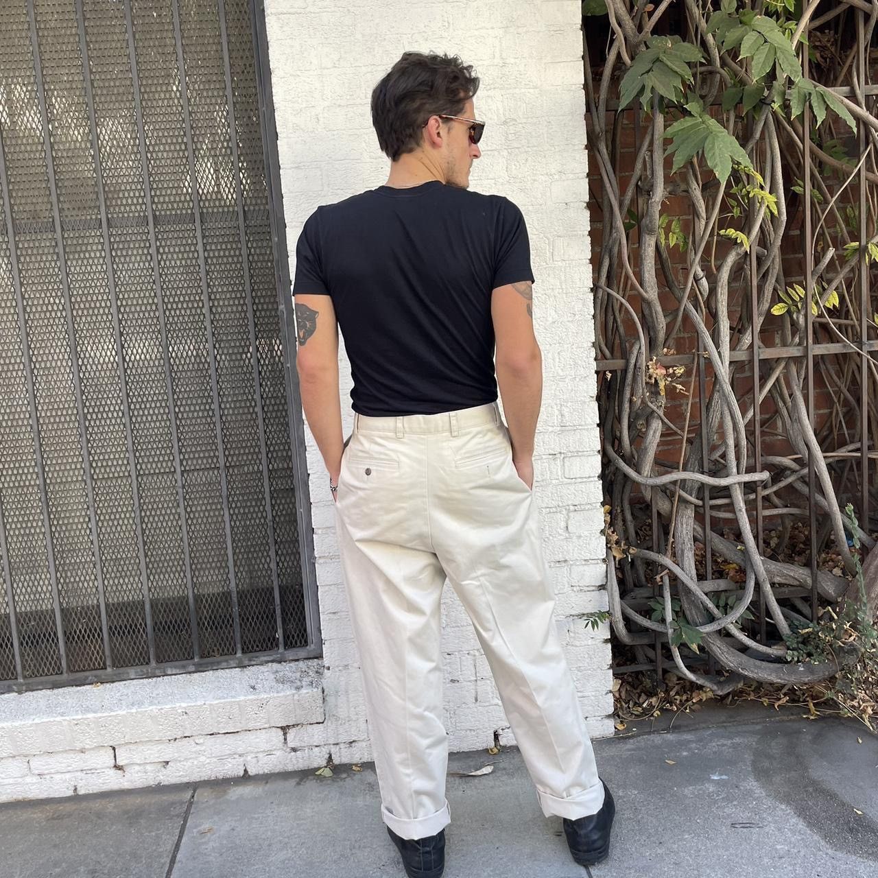Jos. A. Bank × Tommy Hilfiger × Zara Vintage norsport preppy Cream high-waisted straight-leg Size US 34 / EU 50 - 2 Thumbnail