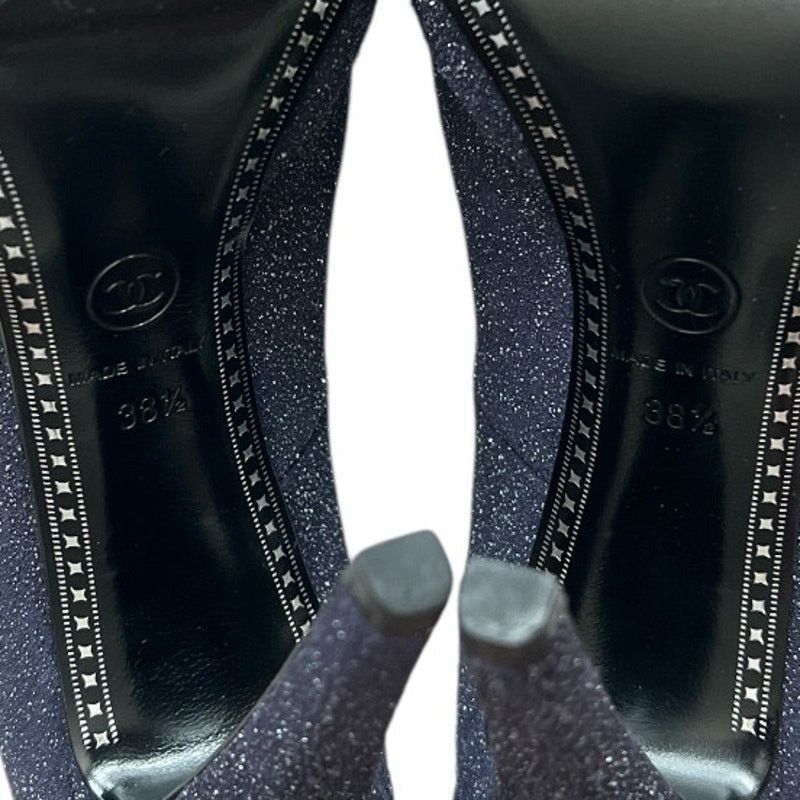 Chanel CHANEL Purple/Green Interlocking CC Logo Pumps, US8.5/IT38.5 Size US 8.5 / IT 38.5 - 15 Thumbnail