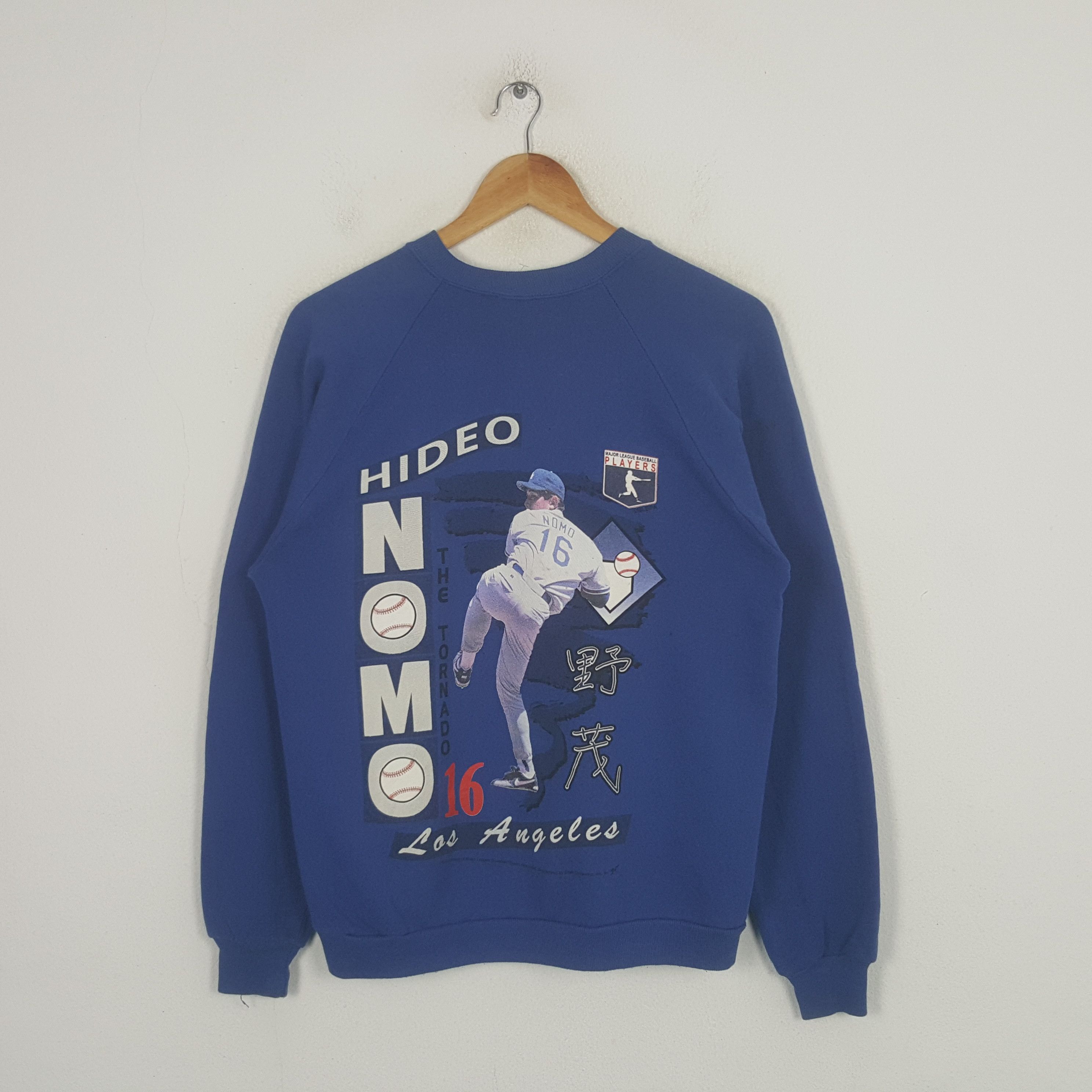 MLB Vintage Hideo Nomo Los Angeles Baseball Sweatshirt C300N12 Size US M / EU 48-50 / 2 - 1 Thumbnail