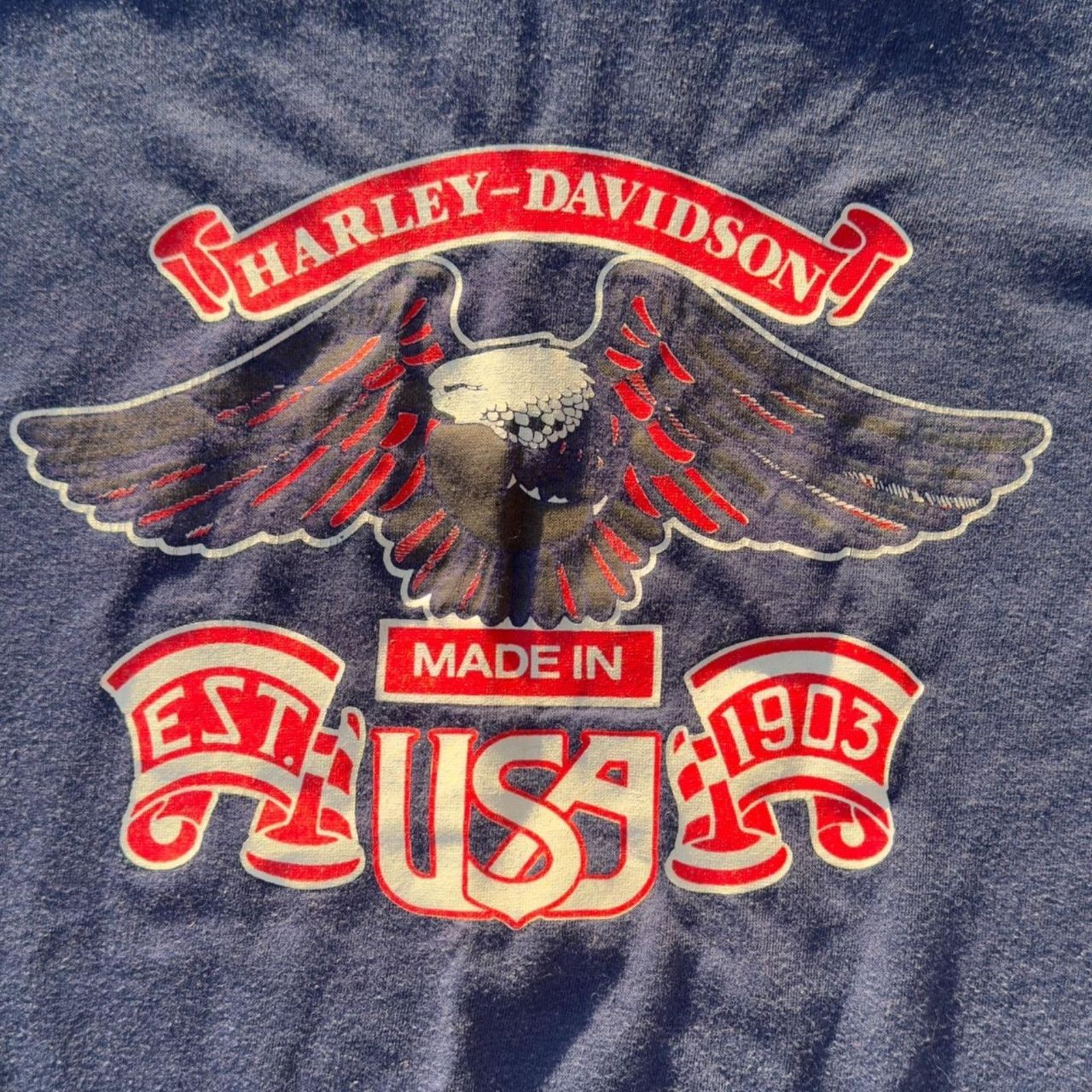Harley Davidson × Vintage 1982 Single Stitch Harley Davidson Tee Size US M / EU 48-50 / 2 - 3 Thumbnail