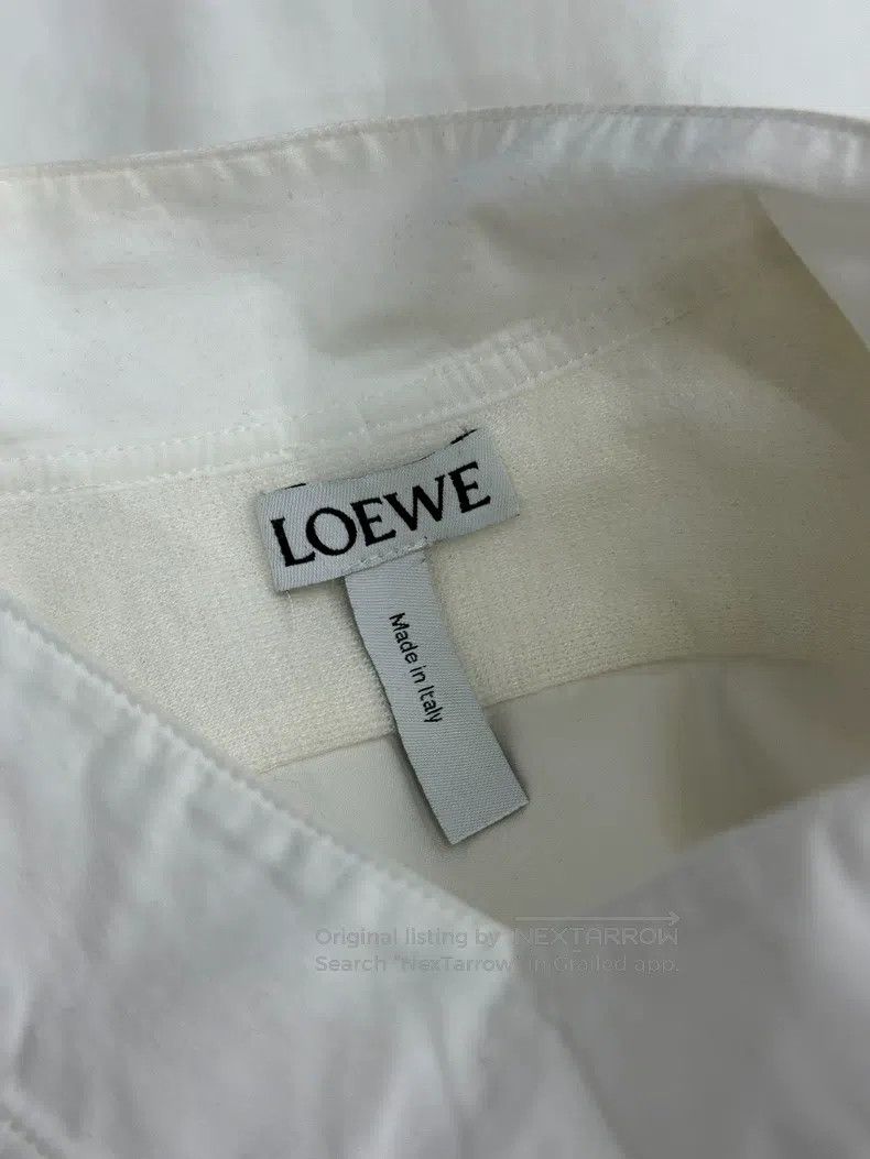 Loewe LOEWE White Irregular Patchwork Lace Long Sleeve Top Size XS / US 0-2 / IT 36-38 - 4 Thumbnail